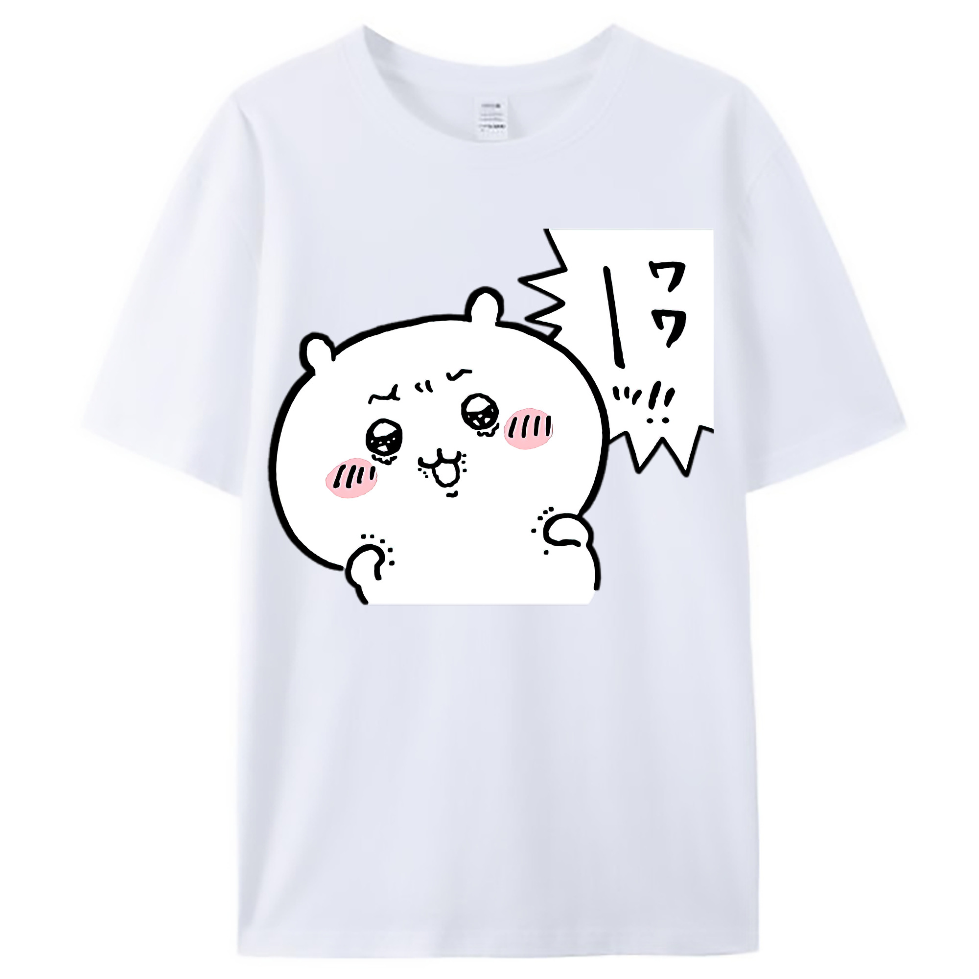 （画像用） ちいかわ ちいかわ Chii-kawa chiikawa レディースカジュアルプリントTシャツ（綿100％）