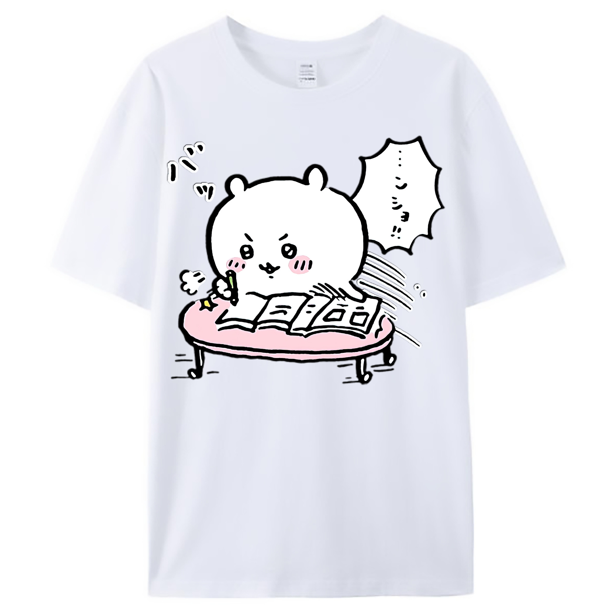 （画像用） ちいかわ ちいかわ Chii-kawa chiikawa レディースカジュアルプリントTシャツ（綿100％）