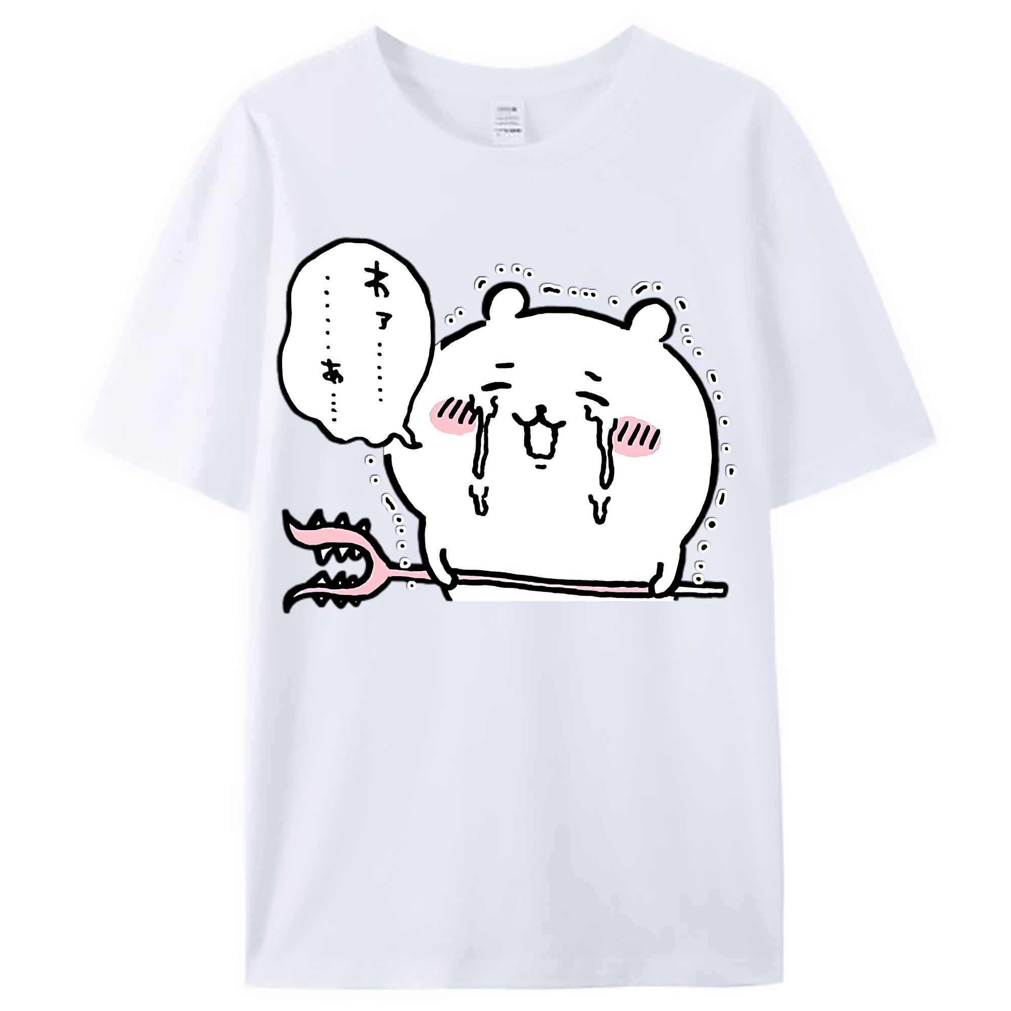 （画像用） ちいかわ ちいかわ Chii-kawa chiikawa レディースカジュアルプリントTシャツ（綿100％）