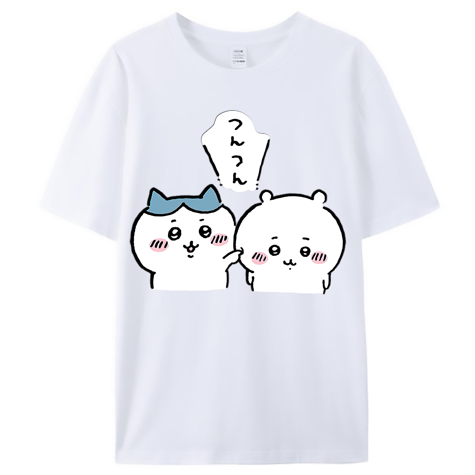 （画像用） ちいかわ ちいかわ Chii-kawa chiikawa レディースカジュアルプリントTシャツ（綿100％）