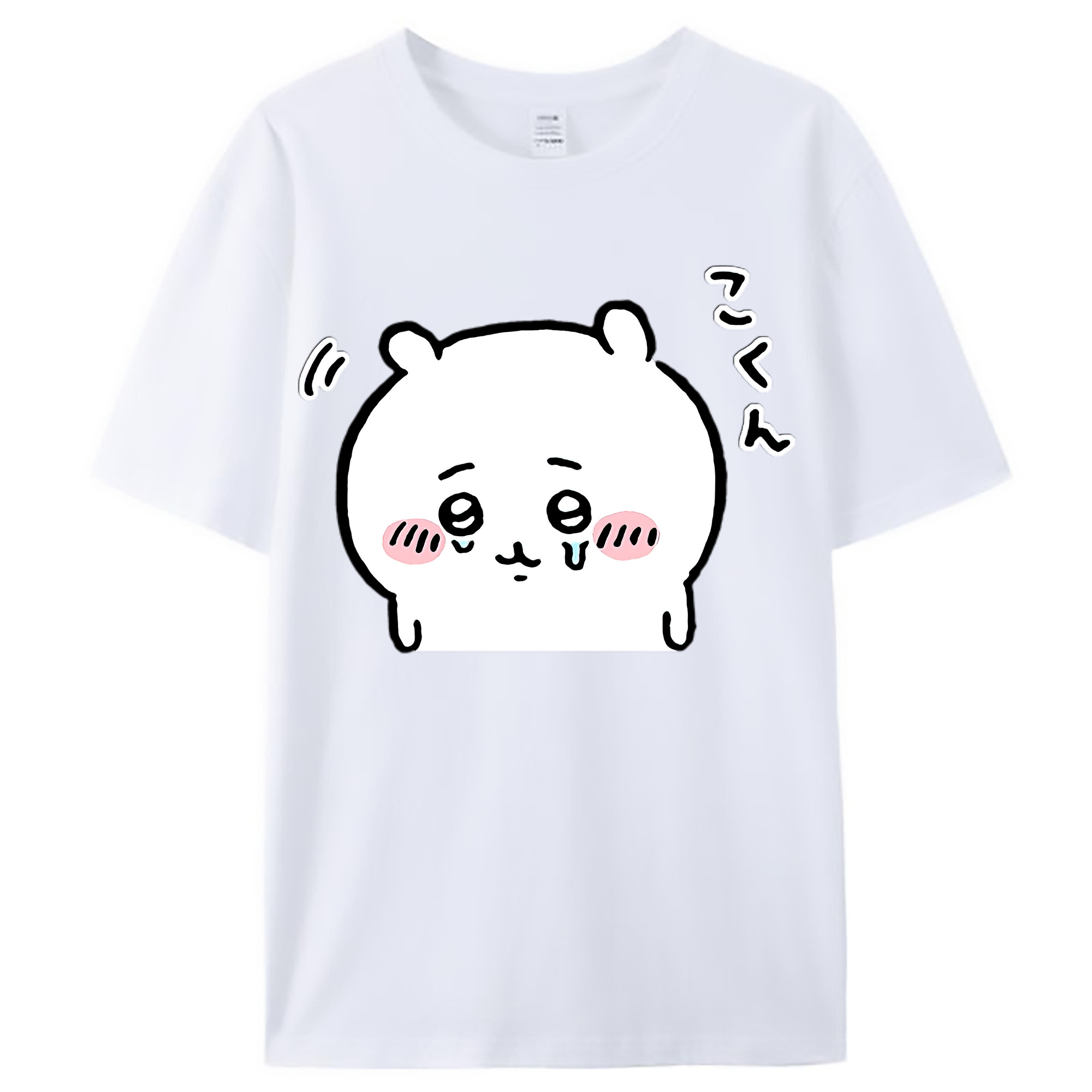 （画像用） ちいかわ ちいかわ Chii-kawa chiikawa レディースカジュアルプリントTシャツ（綿100％）