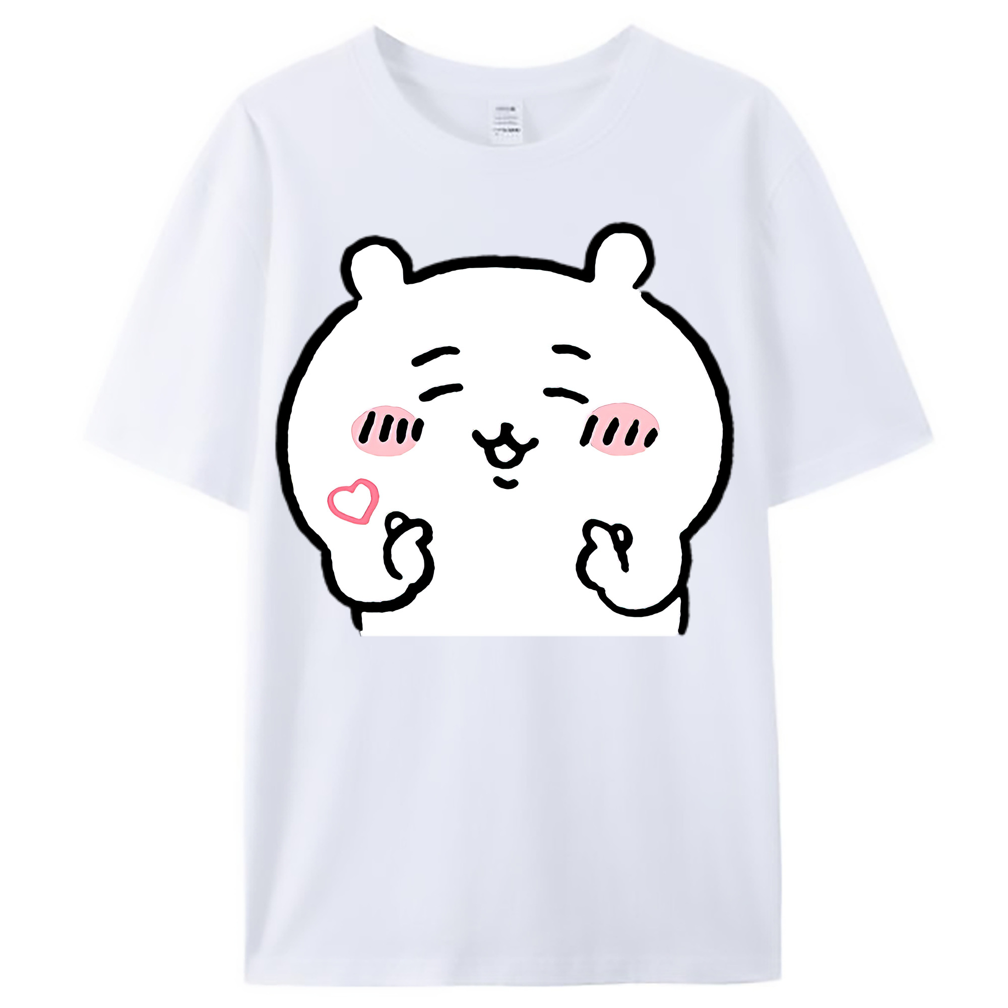 （画像用） ちいかわ ちいかわ Chii-kawa chiikawa レディースカジュアルプリントTシャツ（綿100％）