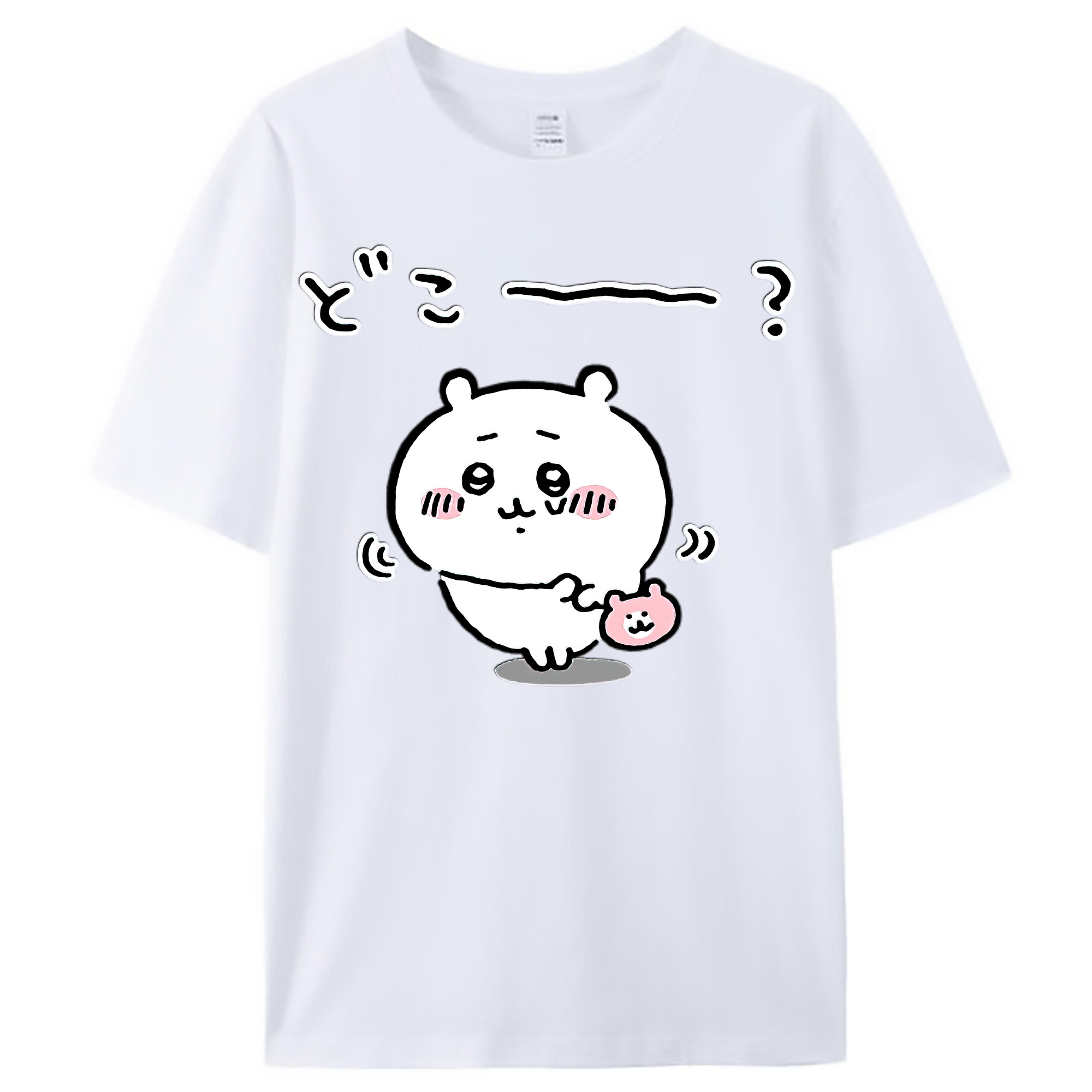 （画像用） ちいかわ ちいかわ Chii-kawa chiikawa レディースカジュアルプリントTシャツ（綿100％）