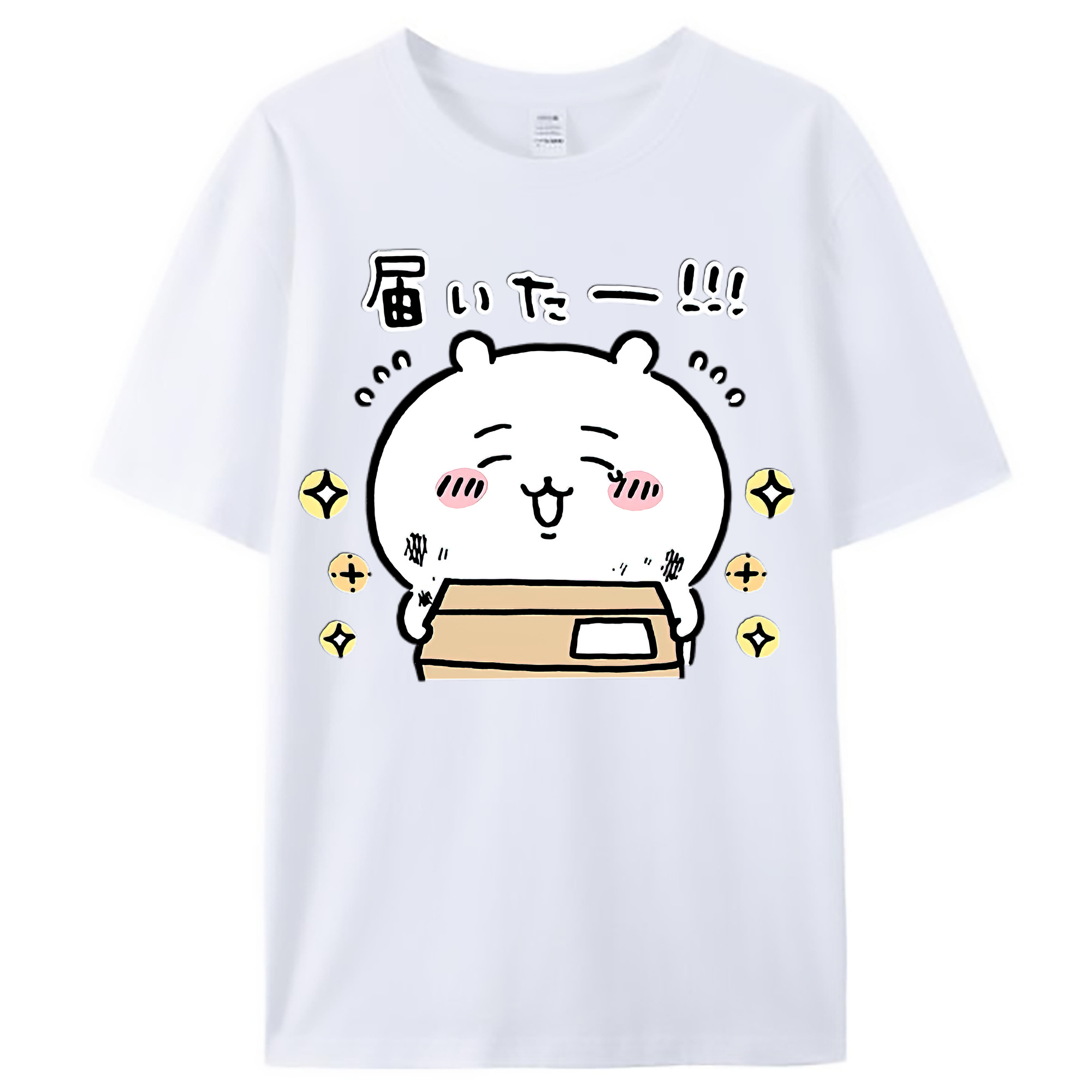 （画像用） ちいかわ ちいかわ Chii-kawa chiikawa レディースカジュアルプリントTシャツ（綿100％）