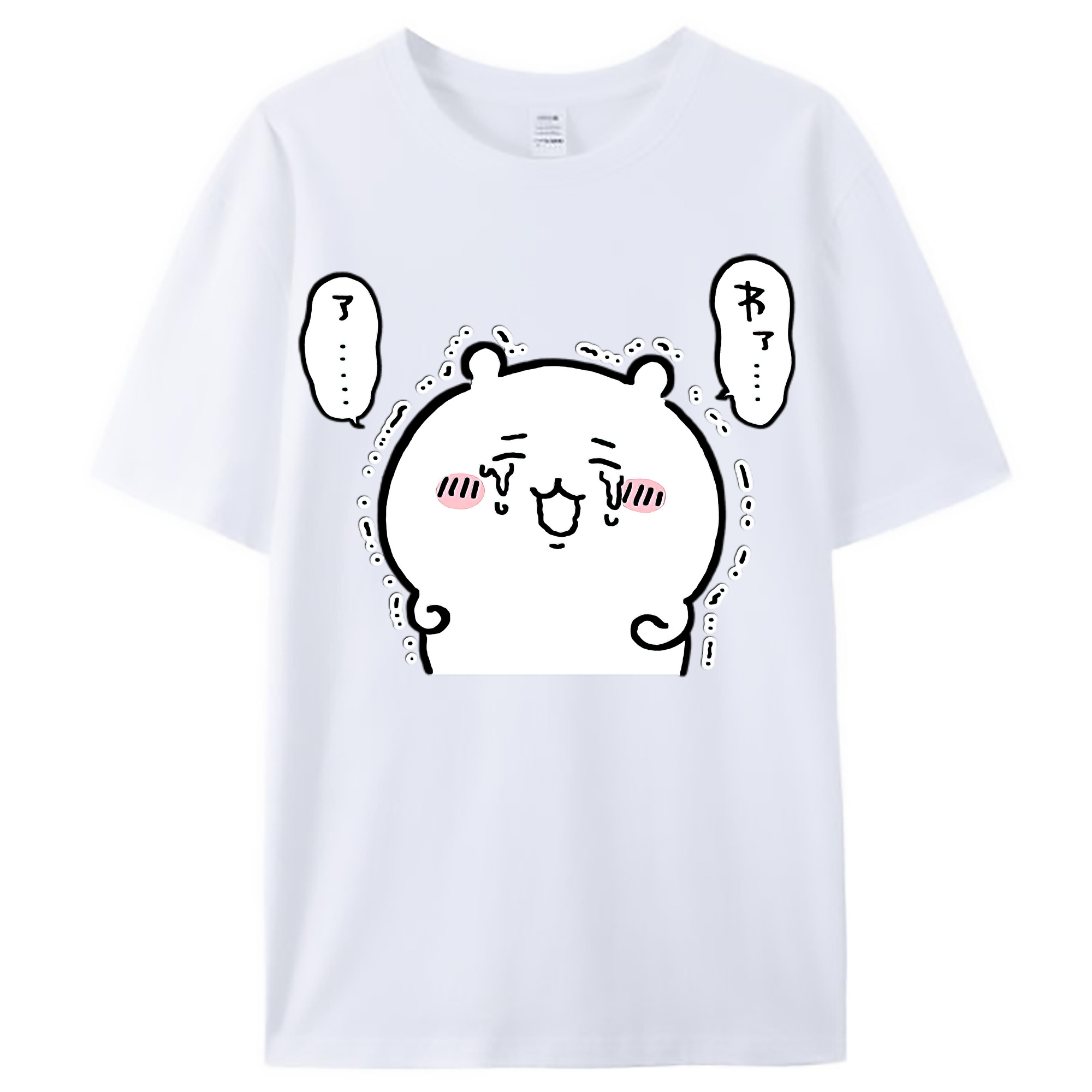 （画像用） ちいかわ ちいかわ Chii-kawa chiikawa レディースカジュアルプリントTシャツ（綿100％）
