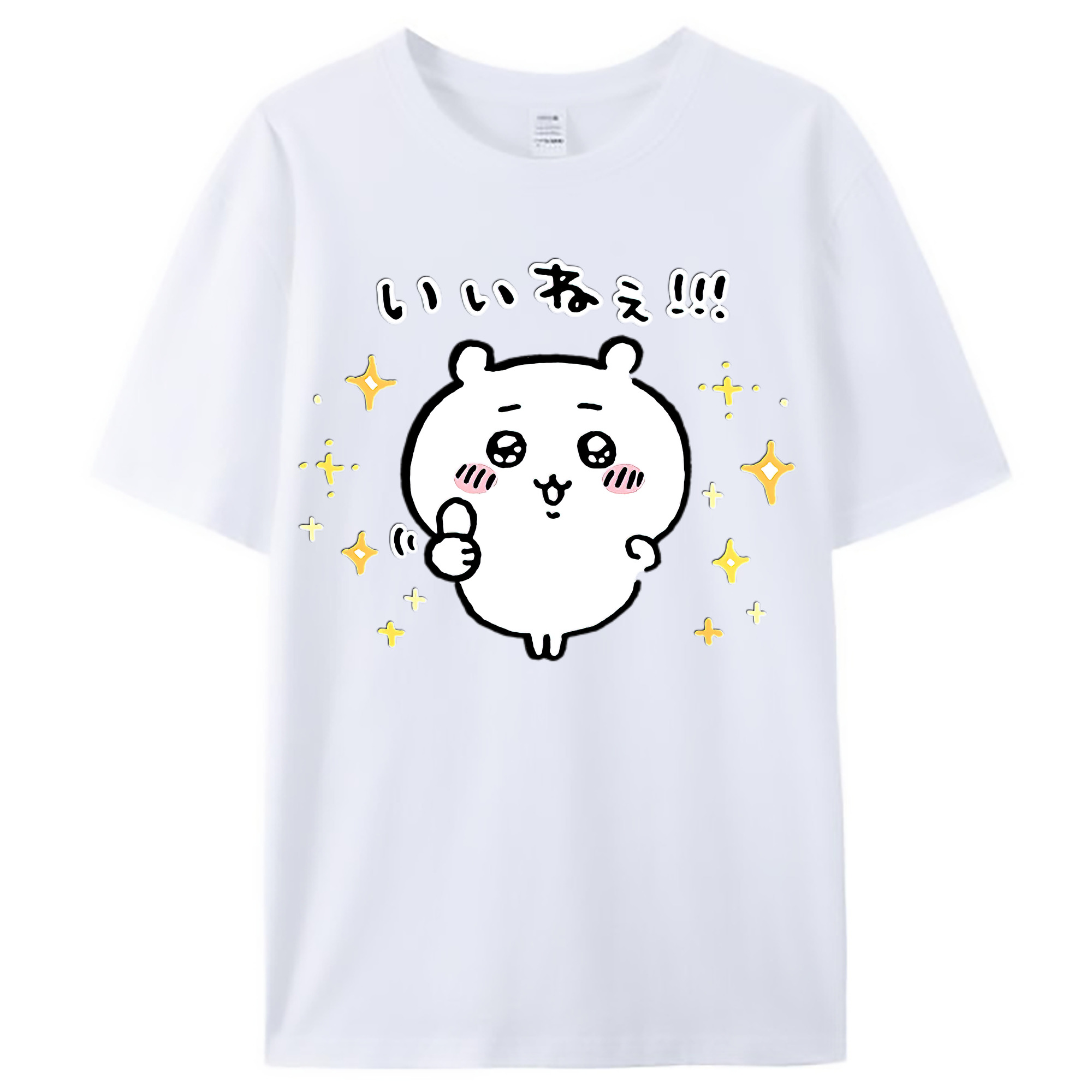 （画像用） ちいかわ ちいかわ Chii-kawa chiikawa レディースカジュアルプリントTシャツ（綿100％）