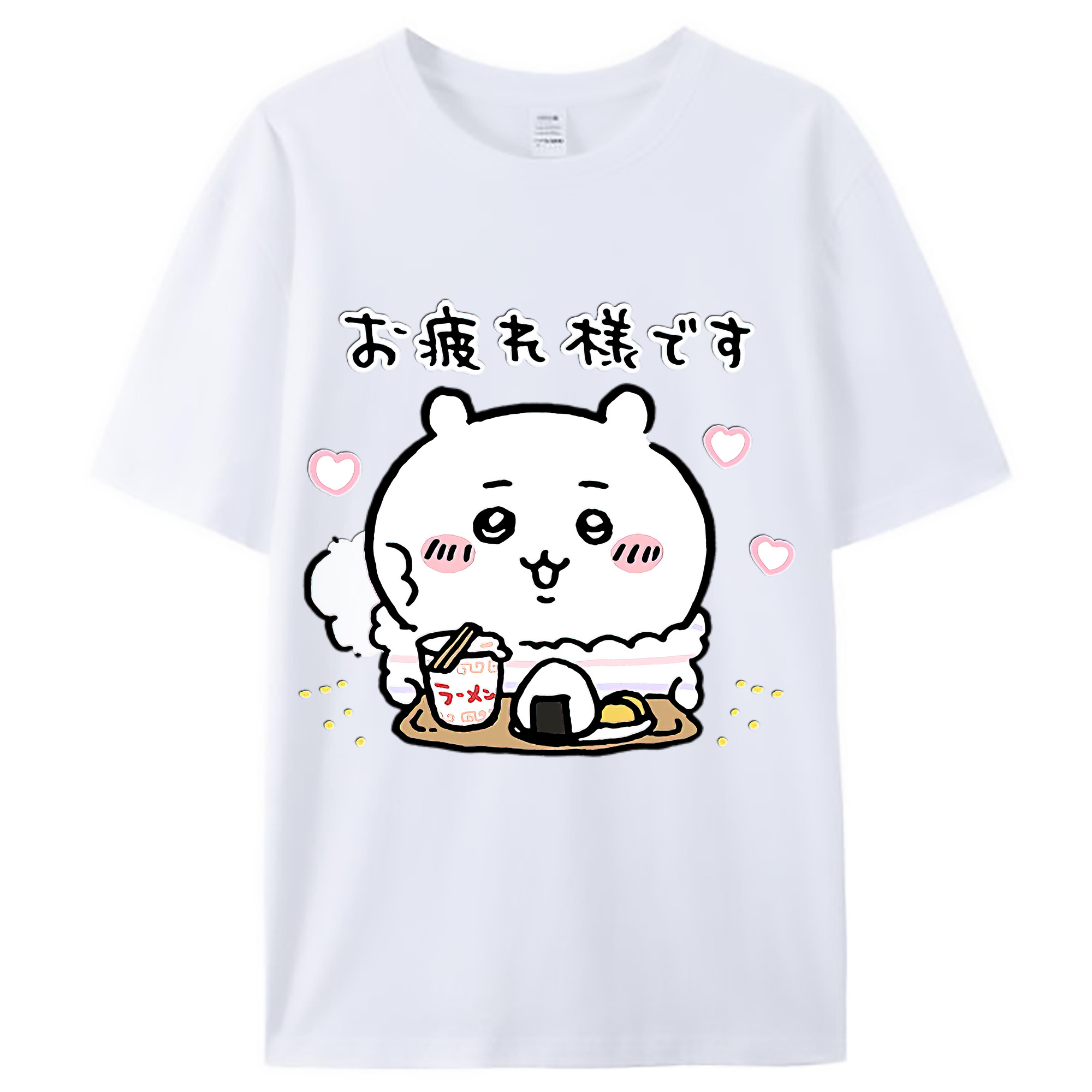 （画像用） ちいかわ ちいかわ Chii-kawa chiikawa レディースカジュアルプリントTシャツ（綿100％）