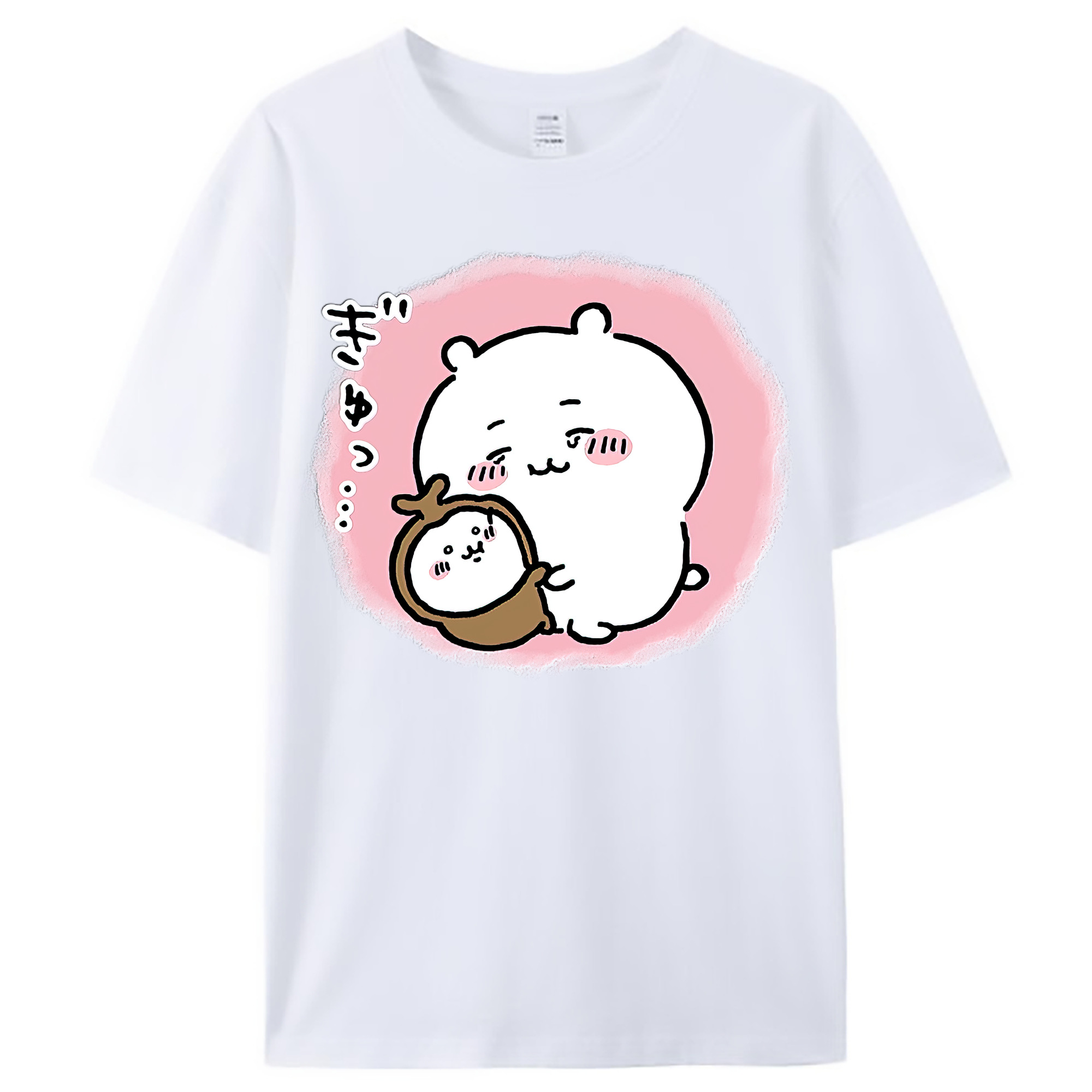 （画像用） ちいかわ ちいかわ Chii-kawa chiikawa レディースカジュアルプリントTシャツ（綿100％）