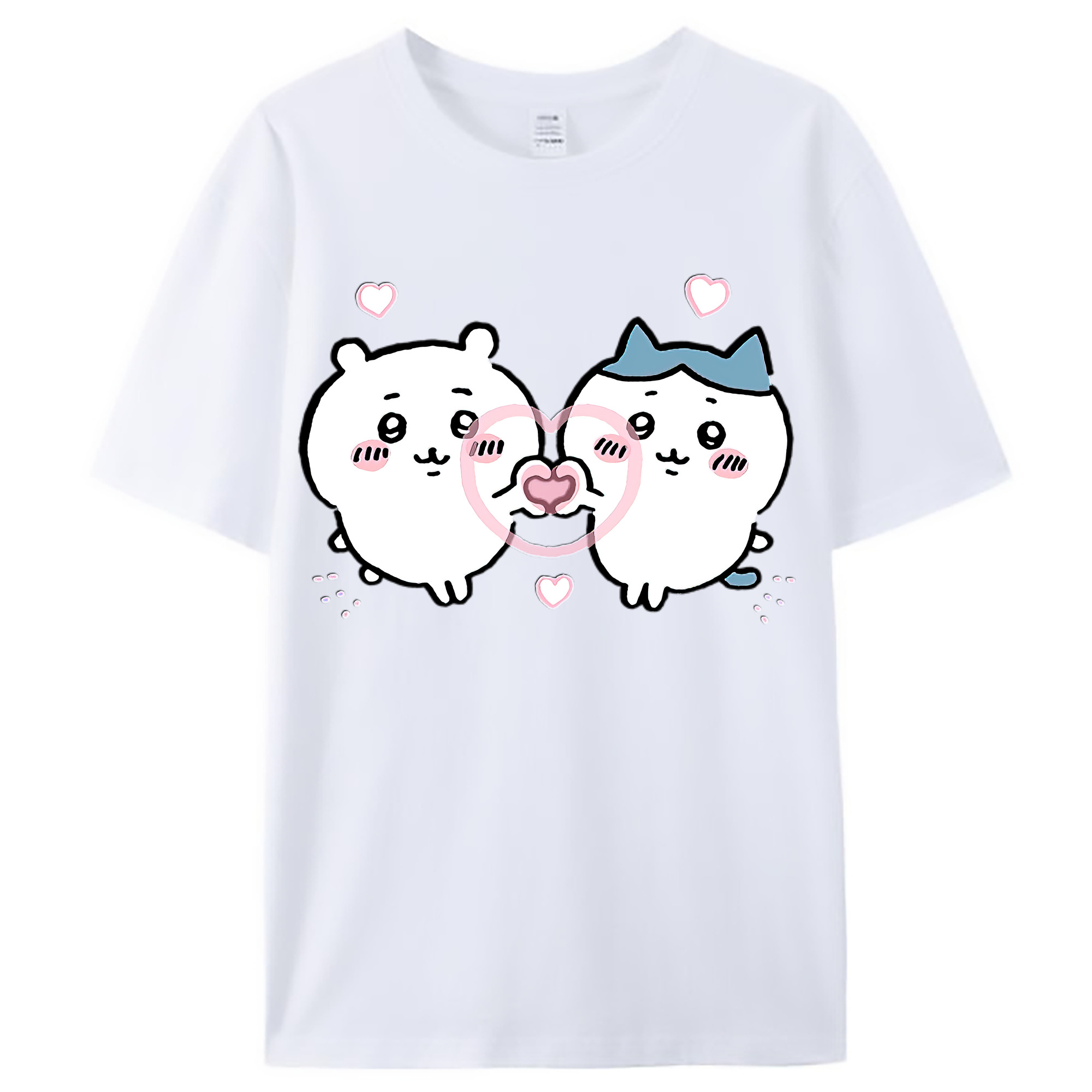 （画像用） ちいかわ ちいかわ Chii-kawa chiikawa レディースカジュアルプリントTシャツ（綿100％）
