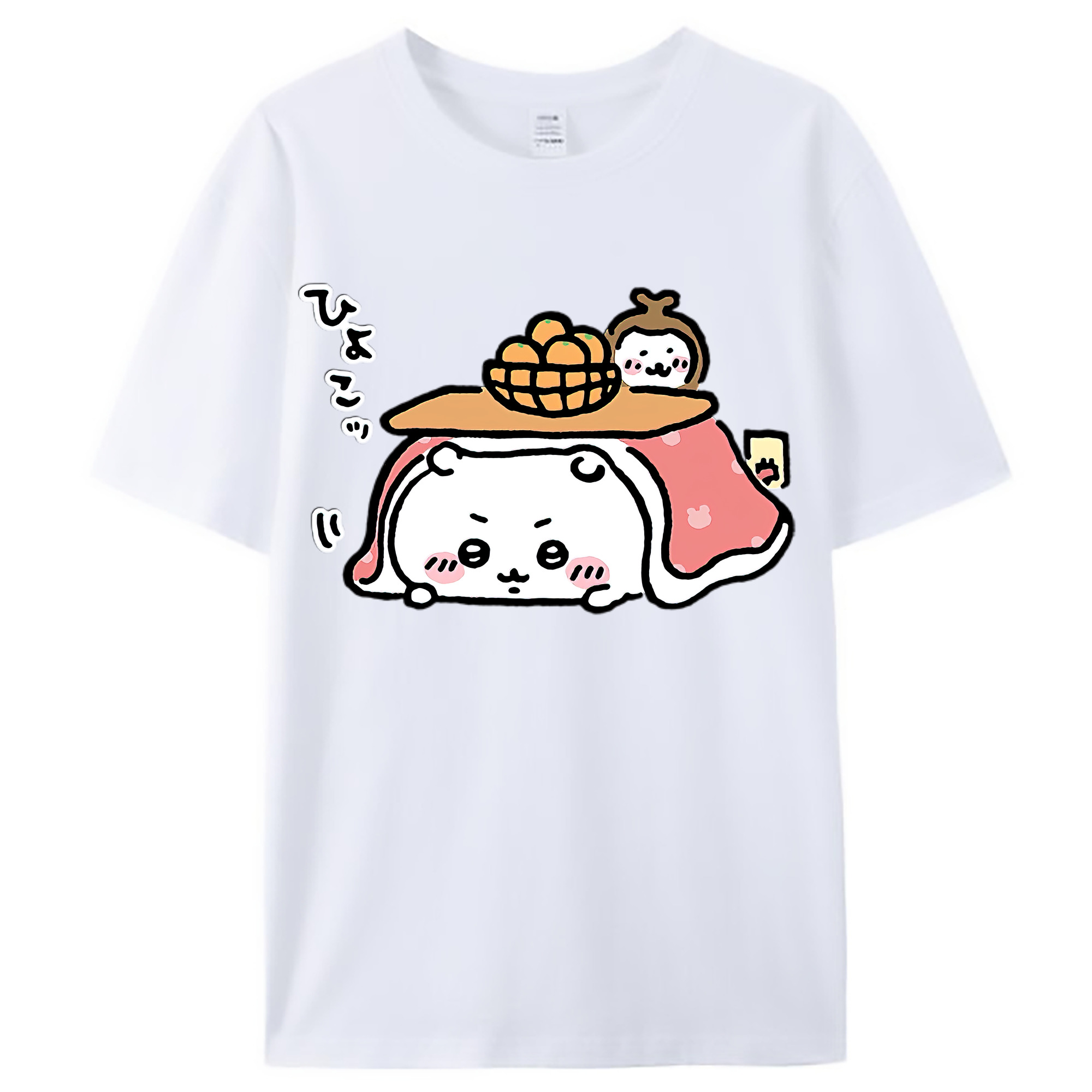 （画像用） ちいかわ ちいかわ Chii-kawa chiikawa レディースカジュアルプリントTシャツ（綿100％）