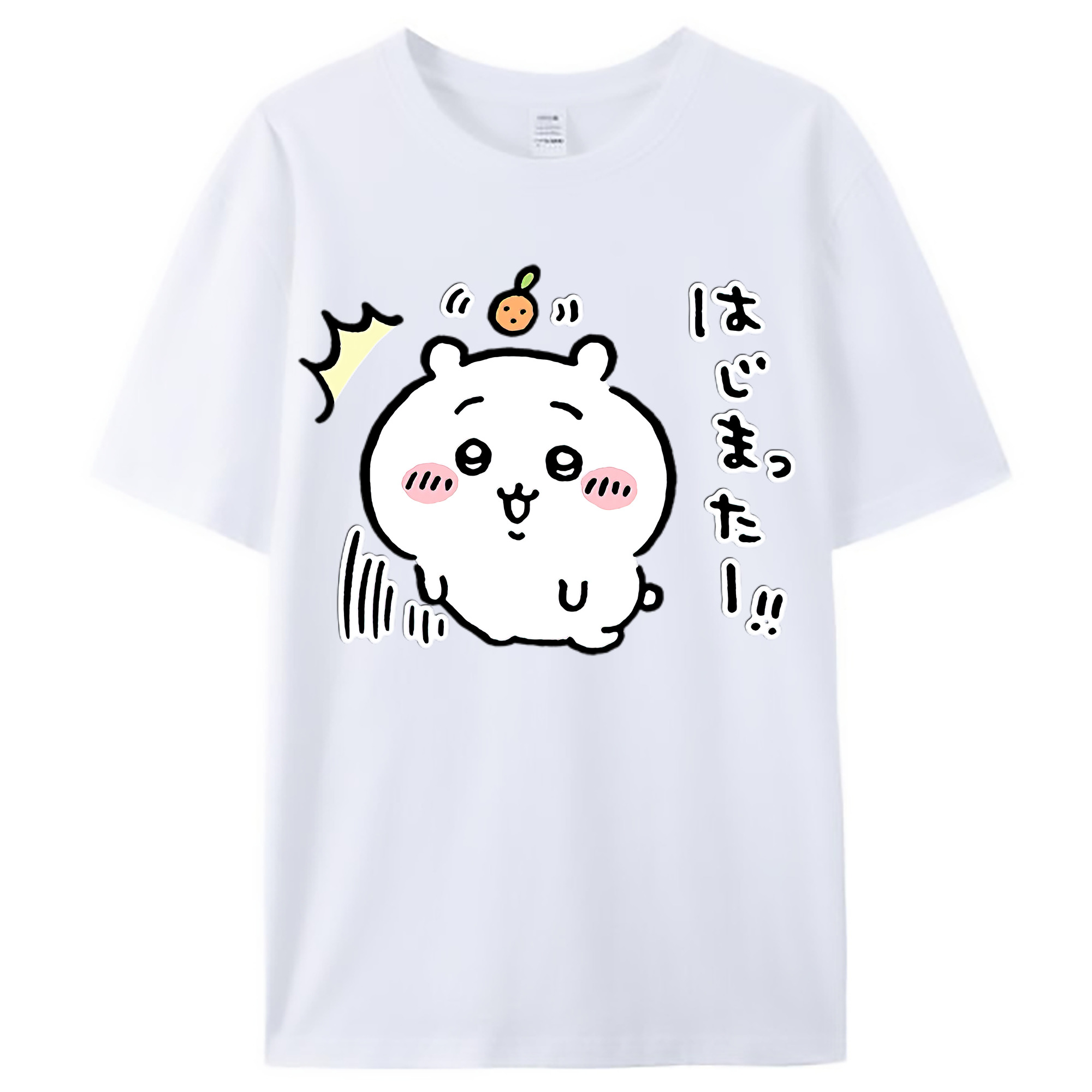 （画像用） ちいかわ ちいかわ Chii-kawa chiikawa レディースカジュアルプリントTシャツ（綿100％）