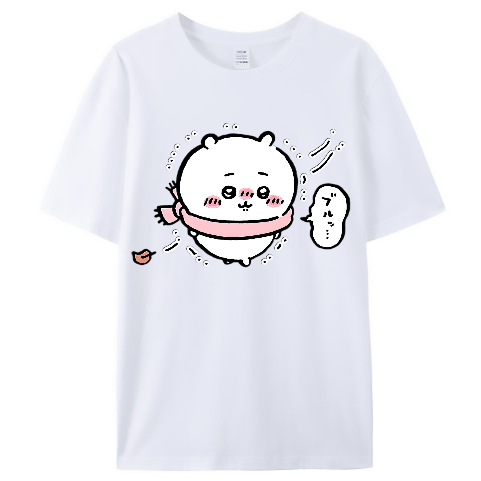 （画像用） ちいかわ ちいかわ Chii-kawa chiikawa レディースカジュアルプリントTシャツ（綿100％）