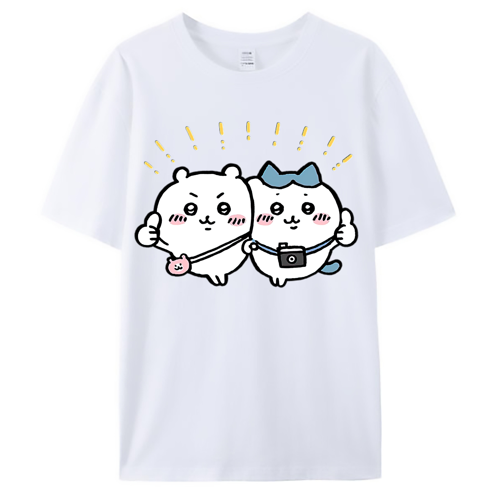 （画像用） ちいかわ ちいかわ Chii-kawa chiikawa レディースカジュアルプリントTシャツ（綿100％）