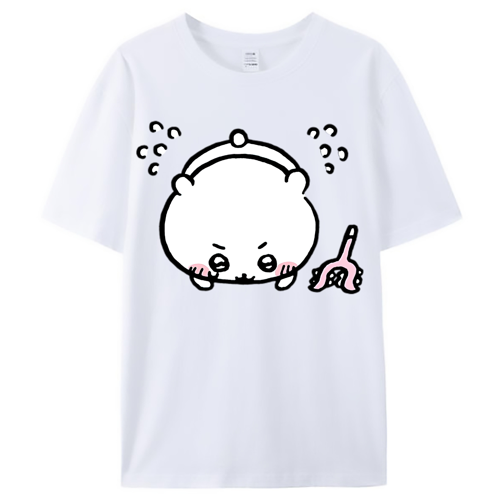 （画像用） ちいかわ ちいかわ Chii-kawa chiikawa レディースカジュアルプリントTシャツ（綿100％）