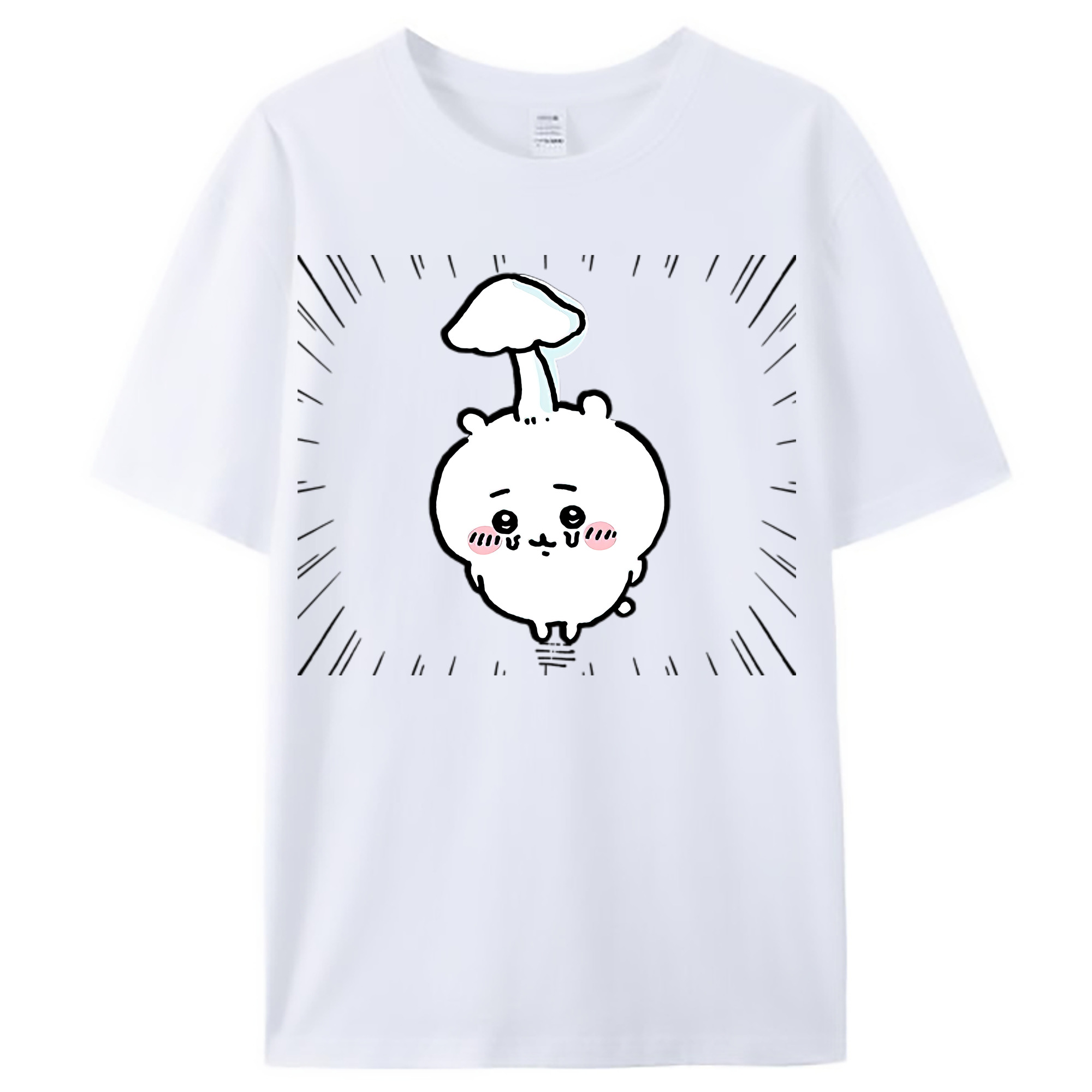 （画像用） ちいかわ ちいかわ Chii-kawa chiikawa レディースカジュアルプリントTシャツ（綿100％）