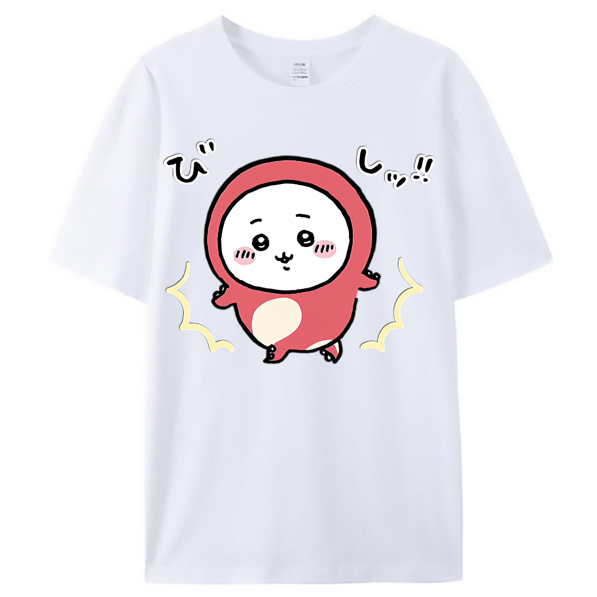 （画像用） ちいかわ ちいかわ Chii-kawa chiikawa レディースカジュアルプリントTシャツ（綿100％）