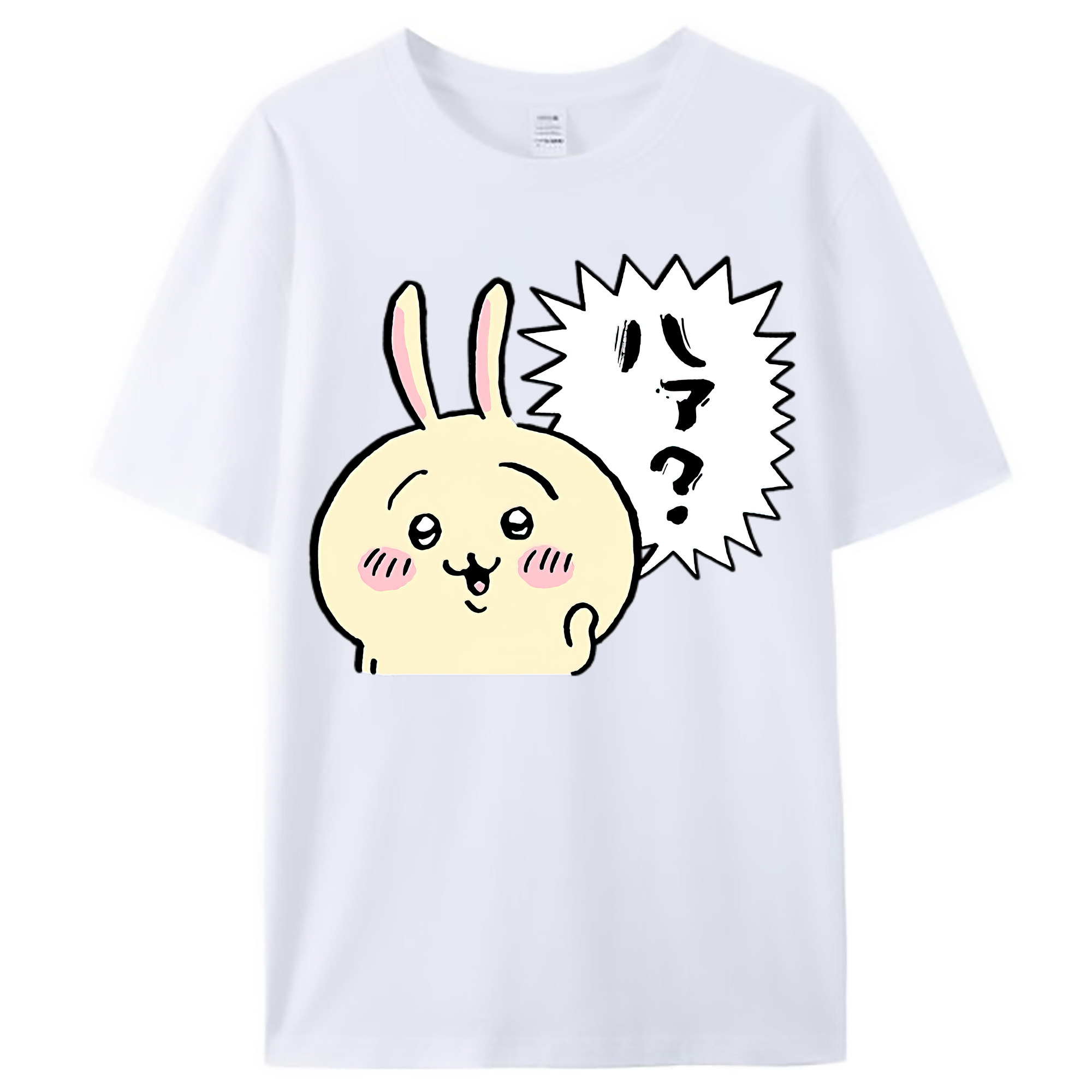 （画像用） ちいかわ うさぎ Chii-kawa usagi レディースカジュアルプリントTシャツ（綿100％）