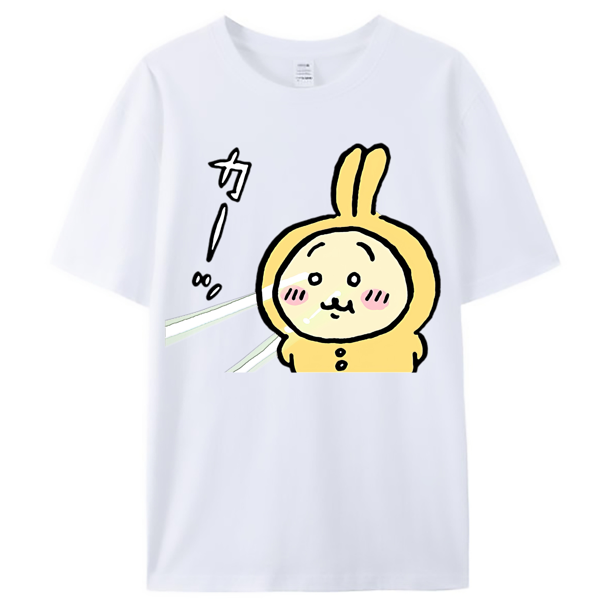（画像用） ちいかわ うさぎ Chii-kawa usagi レディースカジュアルプリントTシャツ（綿100％）