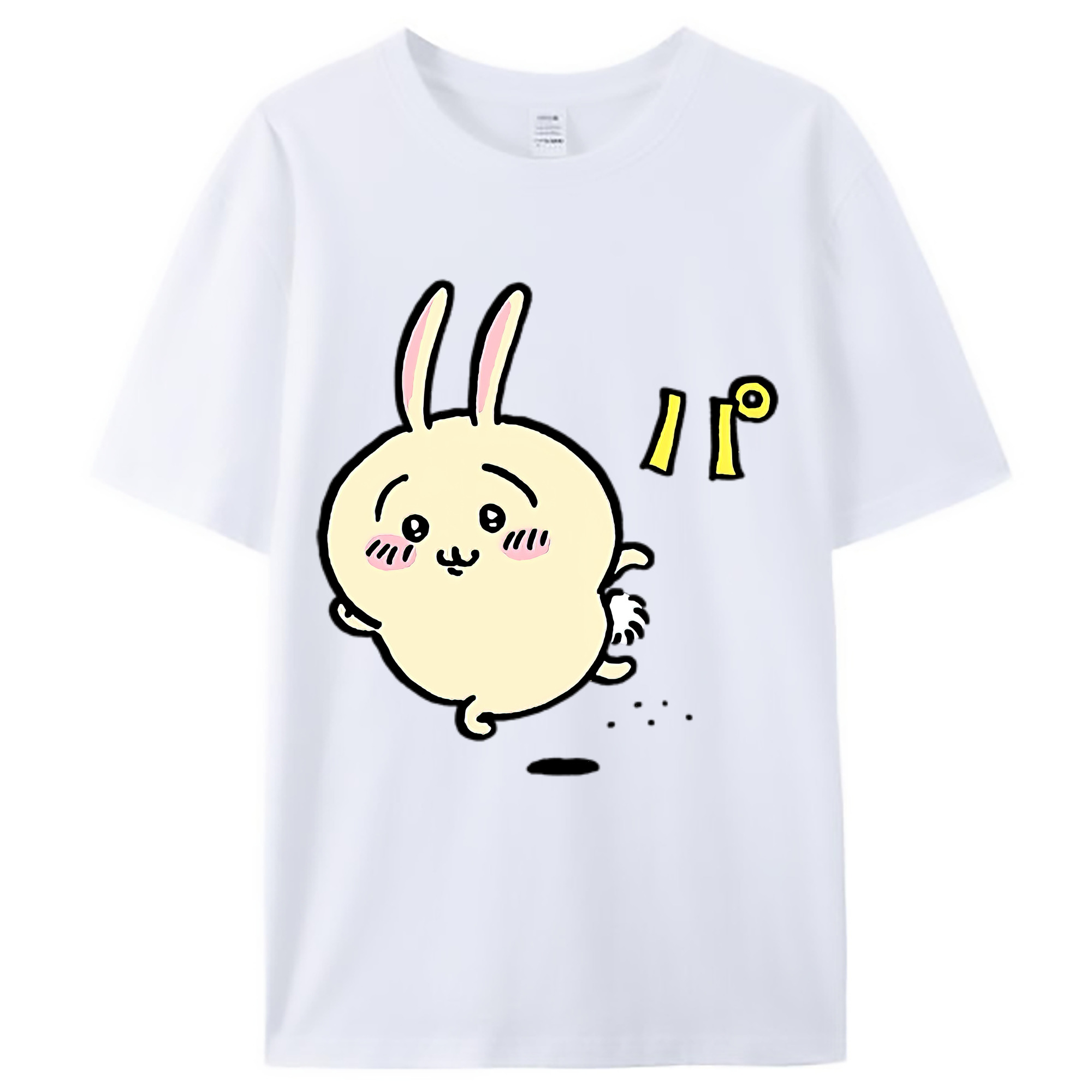 （画像用） ちいかわ うさぎ Chii-kawa usagi レディースカジュアルプリントTシャツ（綿100％）