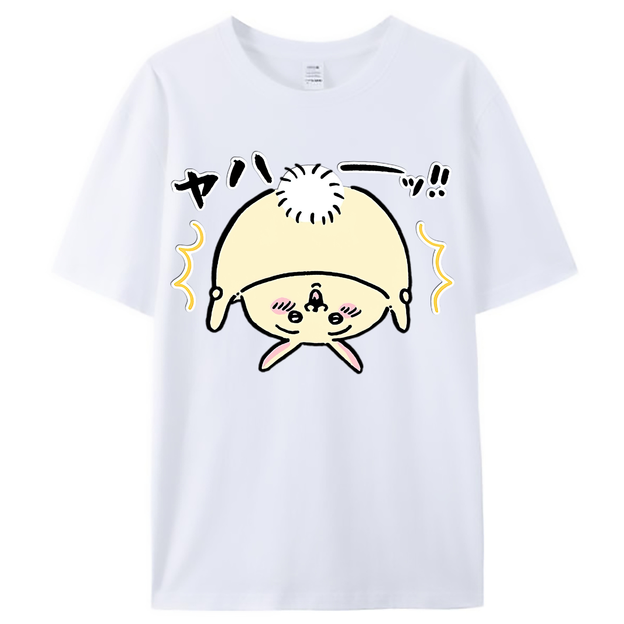 （画像用） ちいかわ うさぎ Chii-kawa usagi レディースカジュアルプリントTシャツ（綿100％）