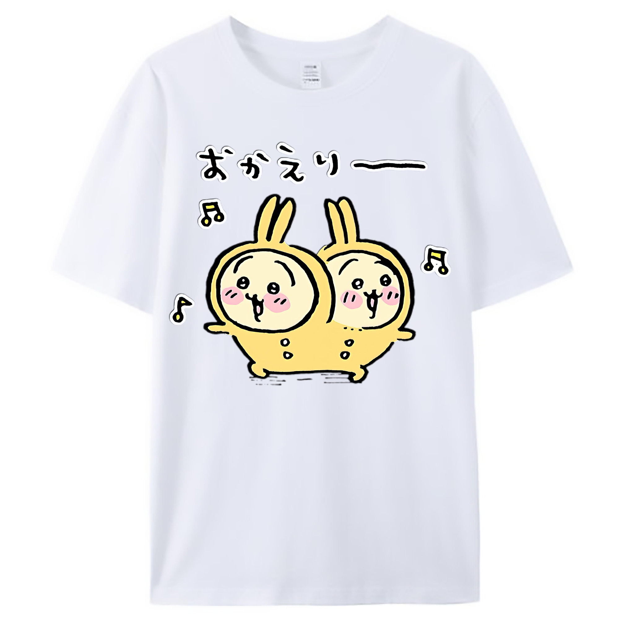 （画像用） ちいかわ うさぎ Chii-kawa usagi レディースカジュアルプリントTシャツ（綿100％）