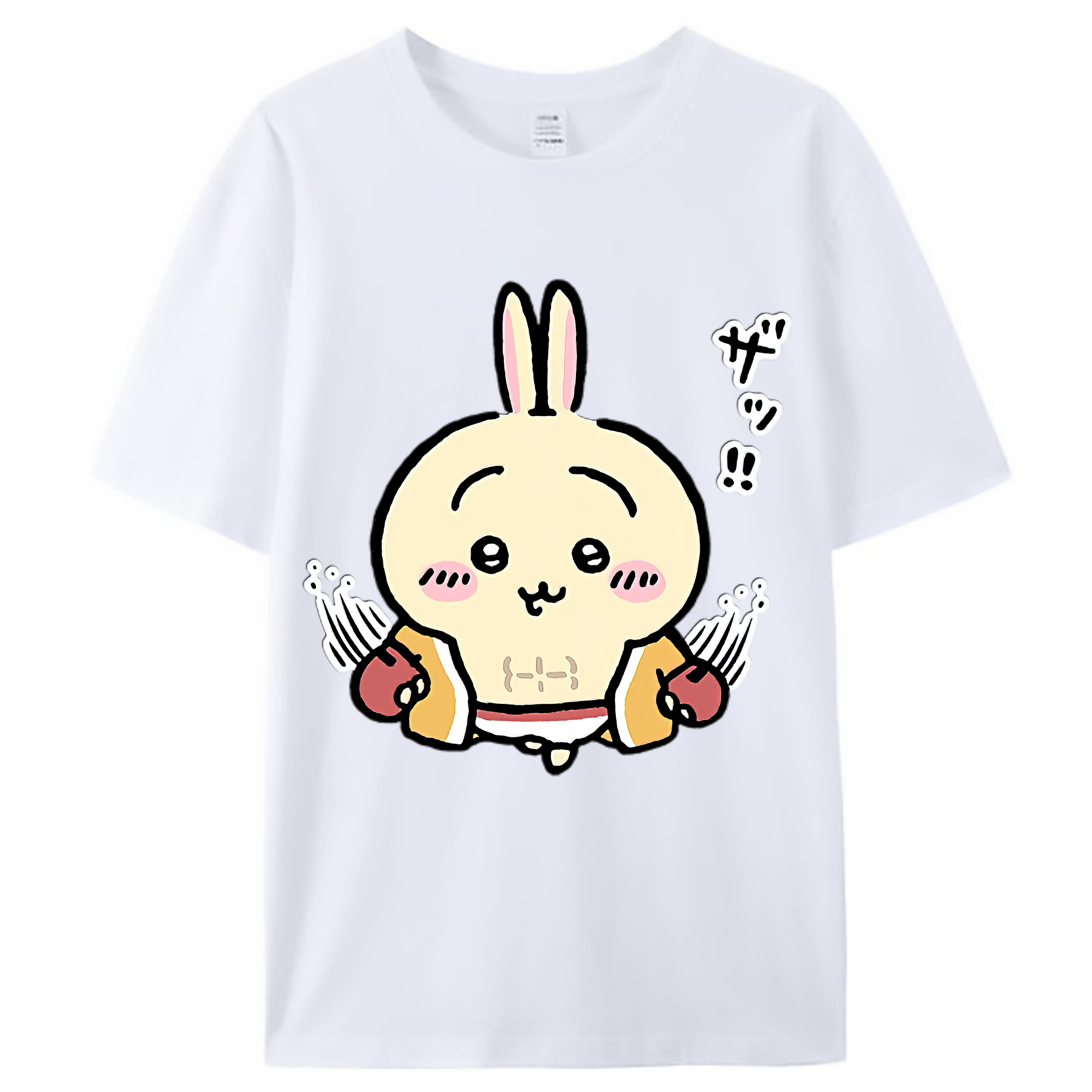 （画像用） ちいかわ うさぎ Chii-kawa usagi レディースカジュアルプリントTシャツ（綿100％）