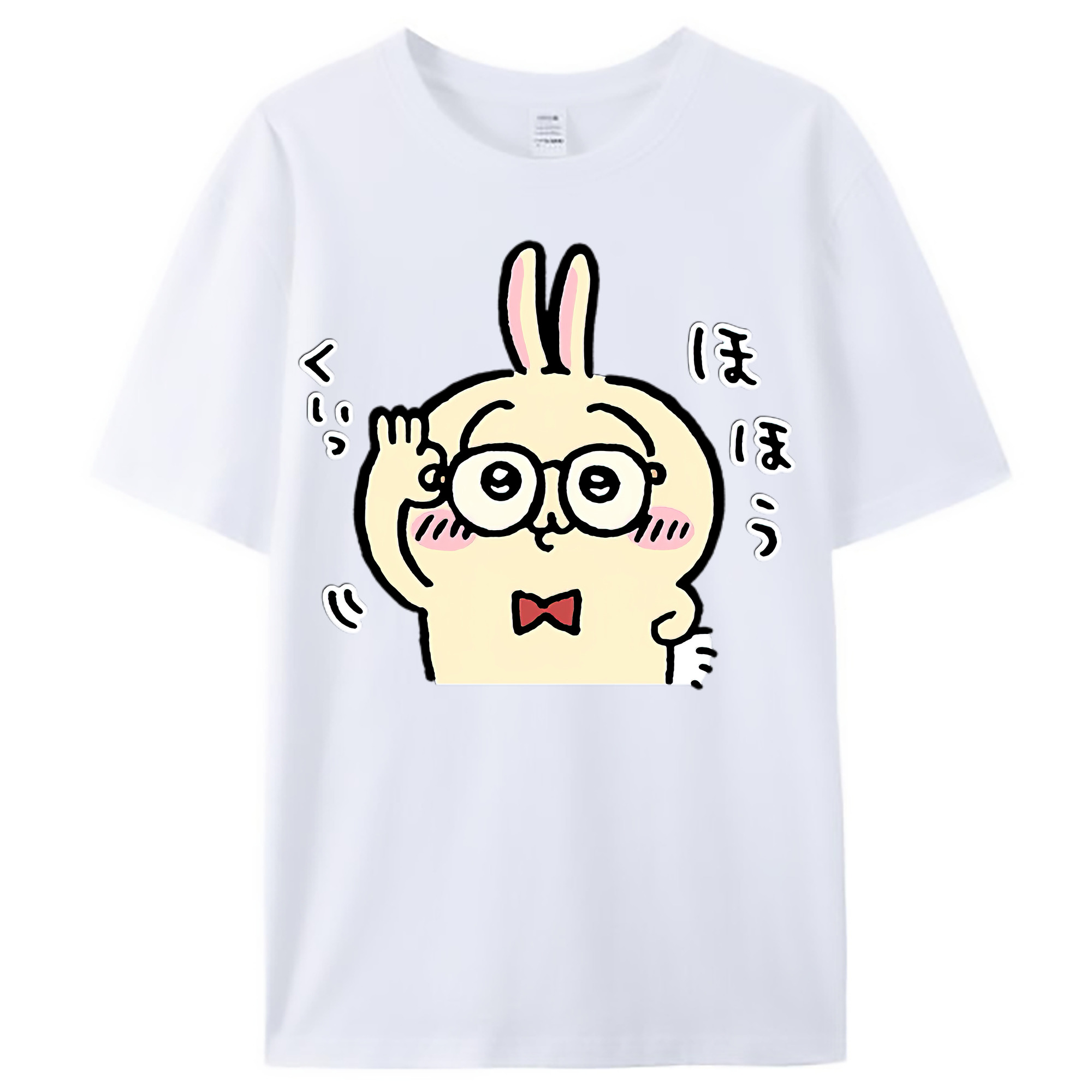（画像用） ちいかわ うさぎ Chii-kawa usagi レディースカジュアルプリントTシャツ（綿100％）