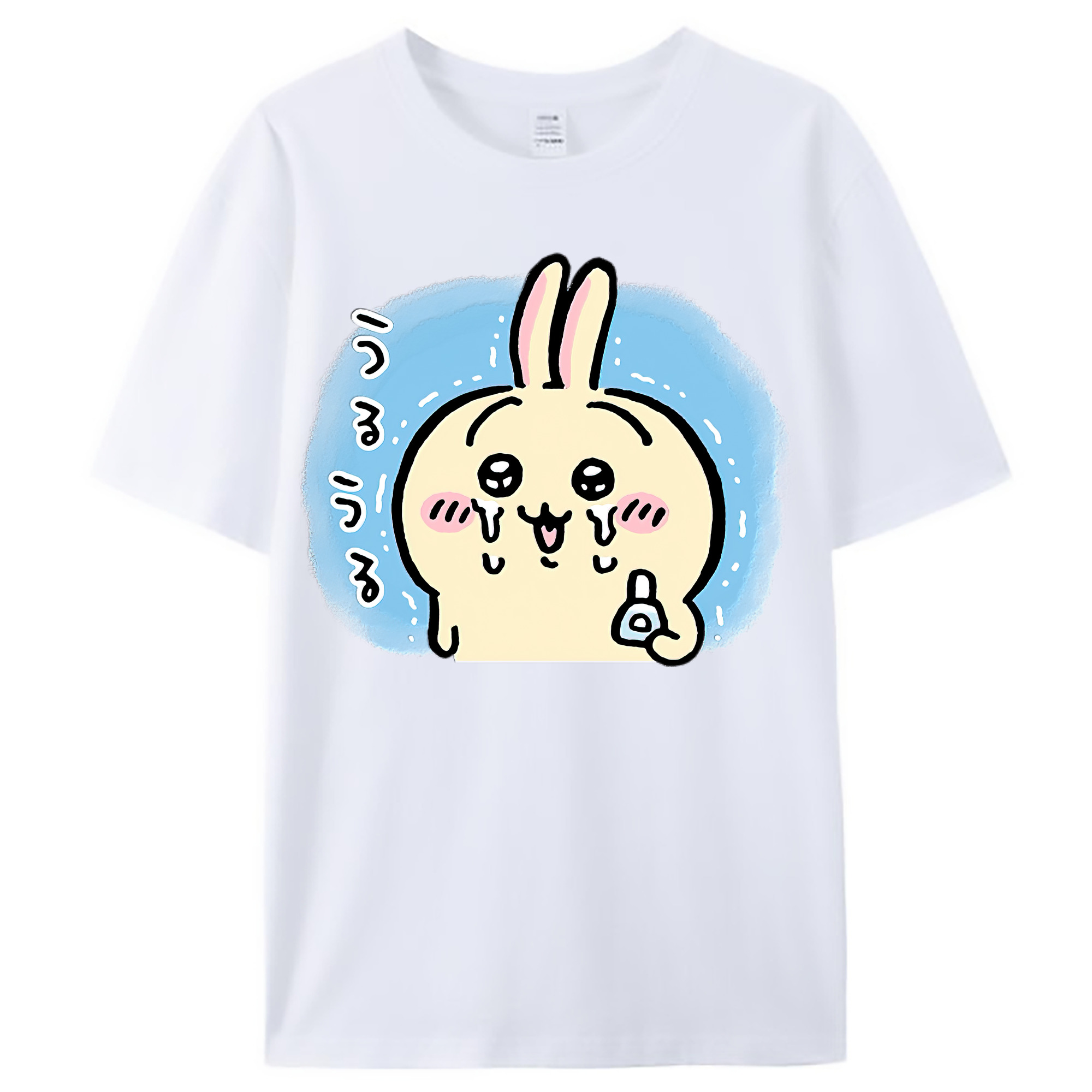 （画像用） ちいかわ うさぎ Chii-kawa usagi レディースカジュアルプリントTシャツ（綿100％）