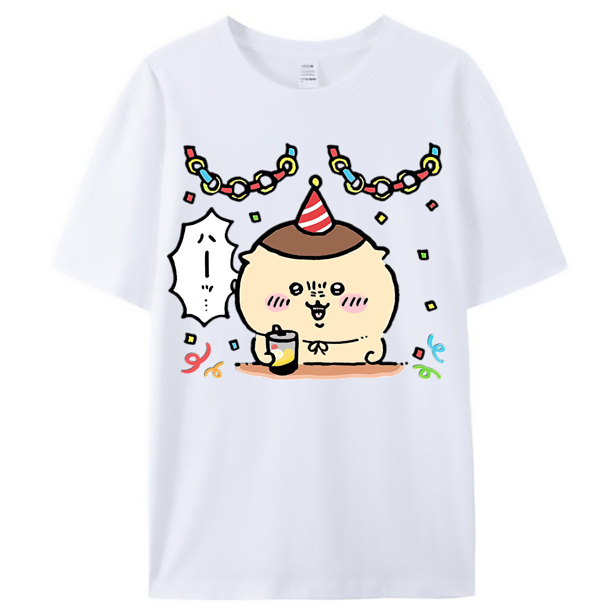 （画像用） ちいかわ くりまんじゅう Chii-kawa kuri manjū レディースカジュアルプリントTシャツ（綿100％）