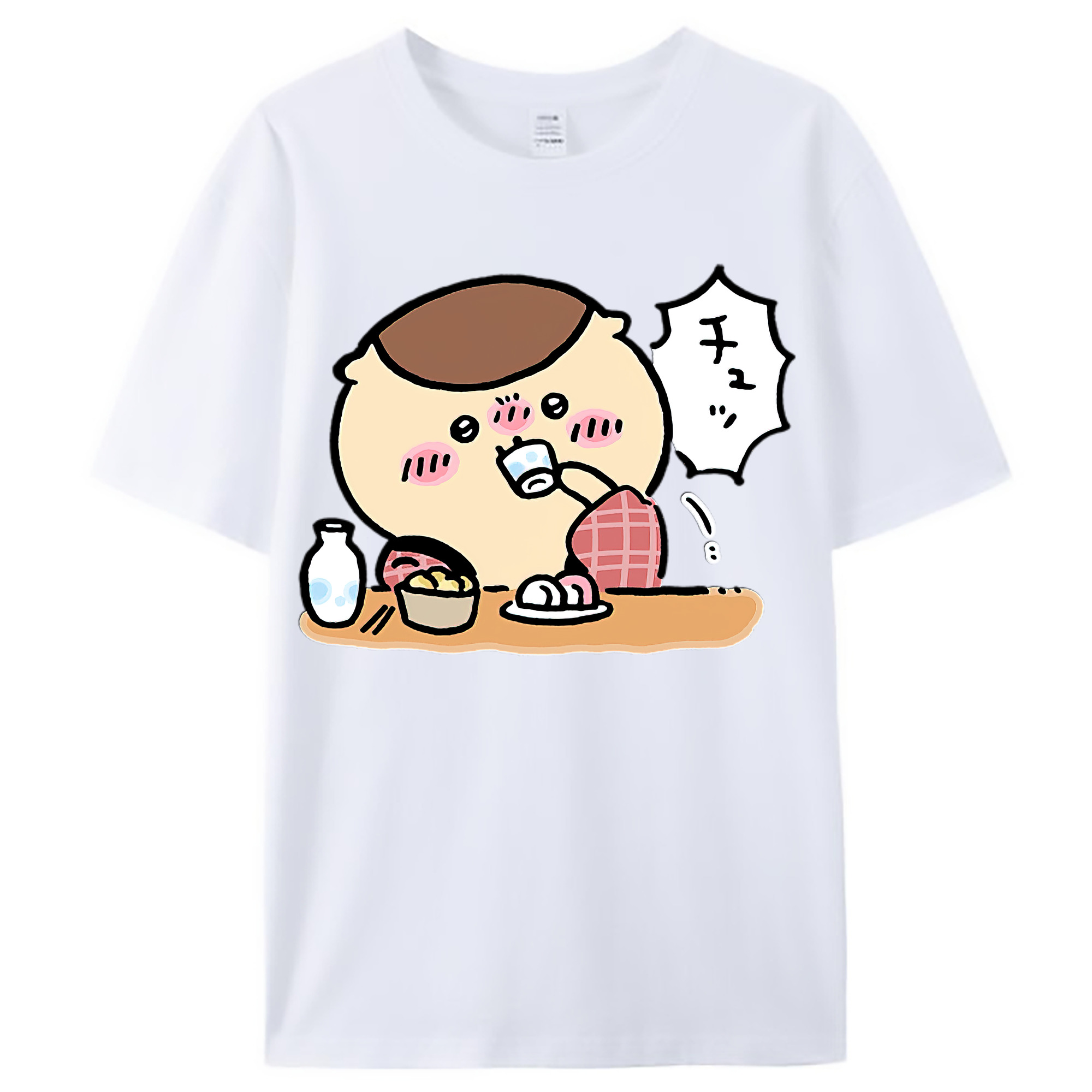 （画像用） ちいかわ くりまんじゅう Chii-kawa kuri manjū レディースカジュアルプリントTシャツ（綿100％）