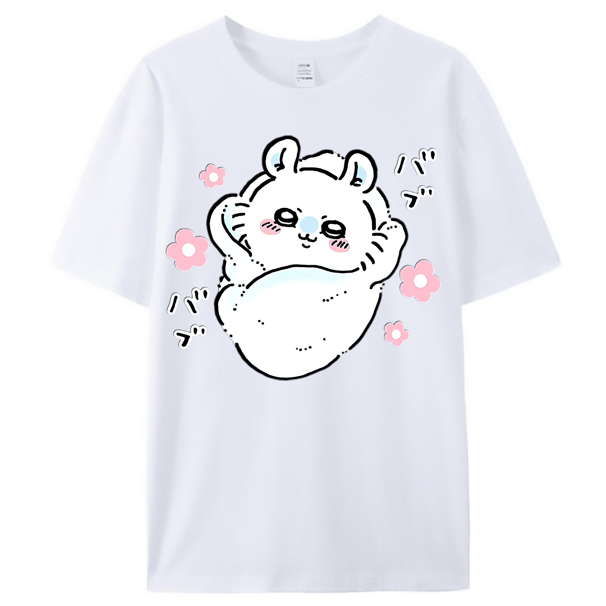 （画像用） ちいかわ モモンガ Chii-kawa Momonga レディースカジュアルプリントTシャツ（綿100％）