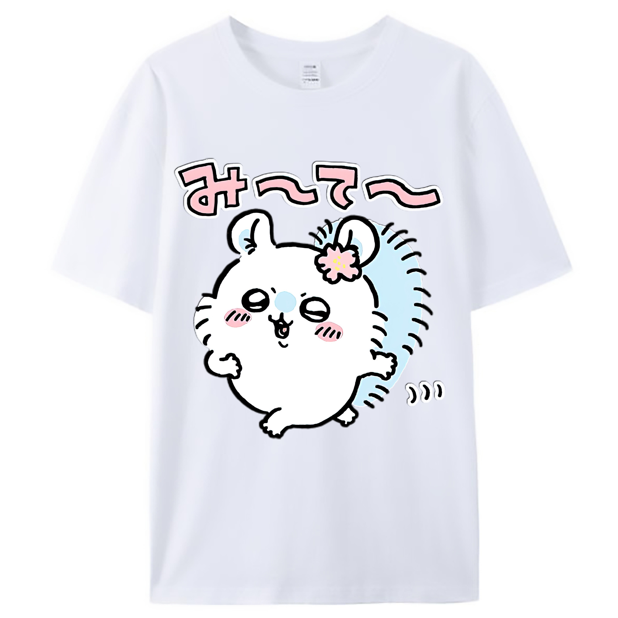 （画像用） ちいかわ モモンガ Chii-kawa Momonga レディースカジュアルプリントTシャツ（綿100％）