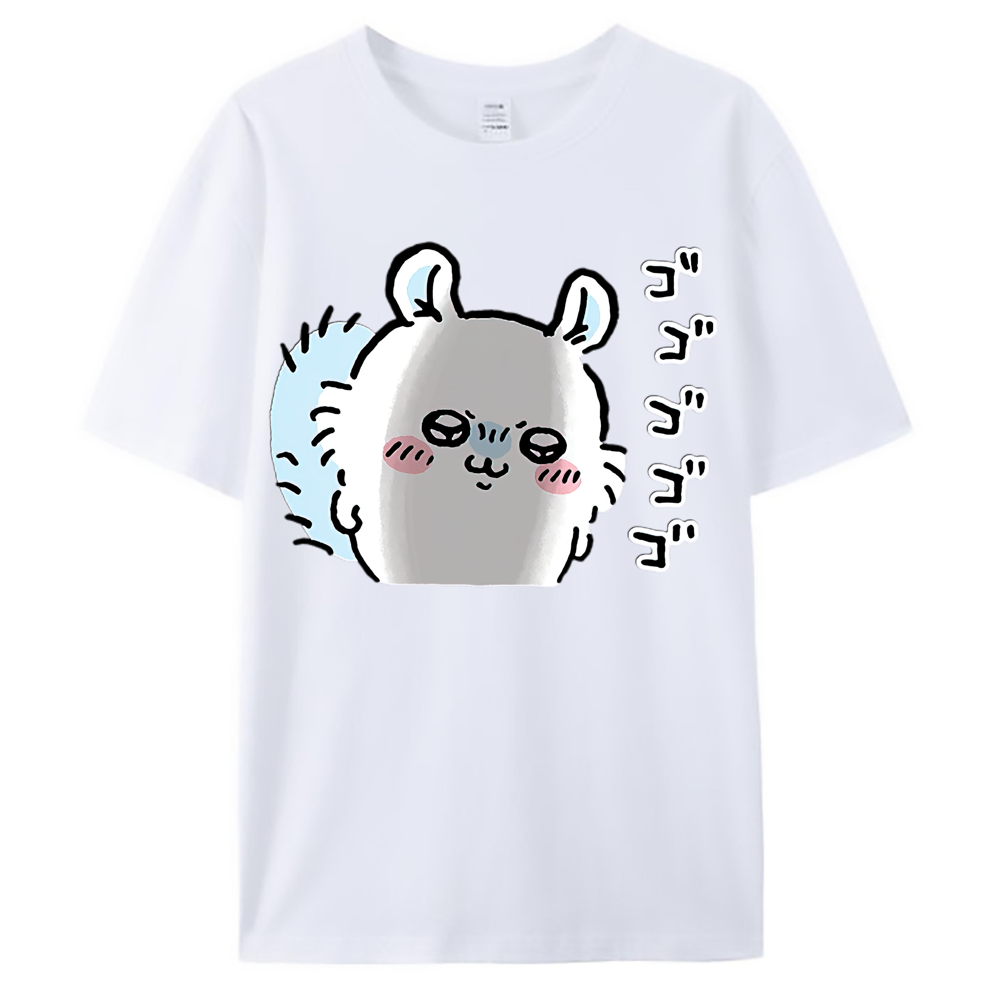 （画像用） ちいかわ モモンガ Chii-kawa Momonga レディースカジュアルプリントTシャツ（綿100％）