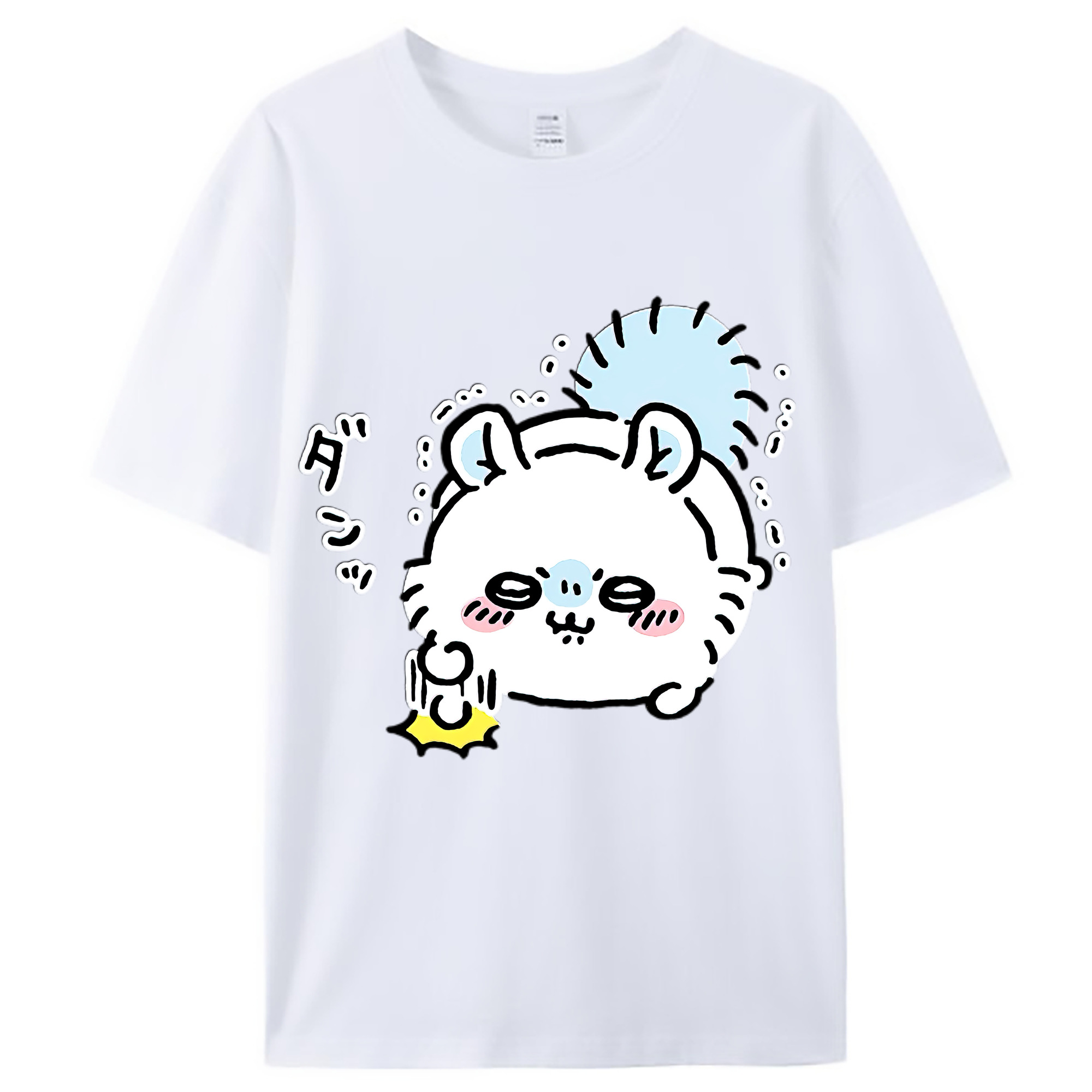 （画像用） ちいかわ モモンガ Chii-kawa Momonga レディースカジュアルプリントTシャツ（綿100％）
