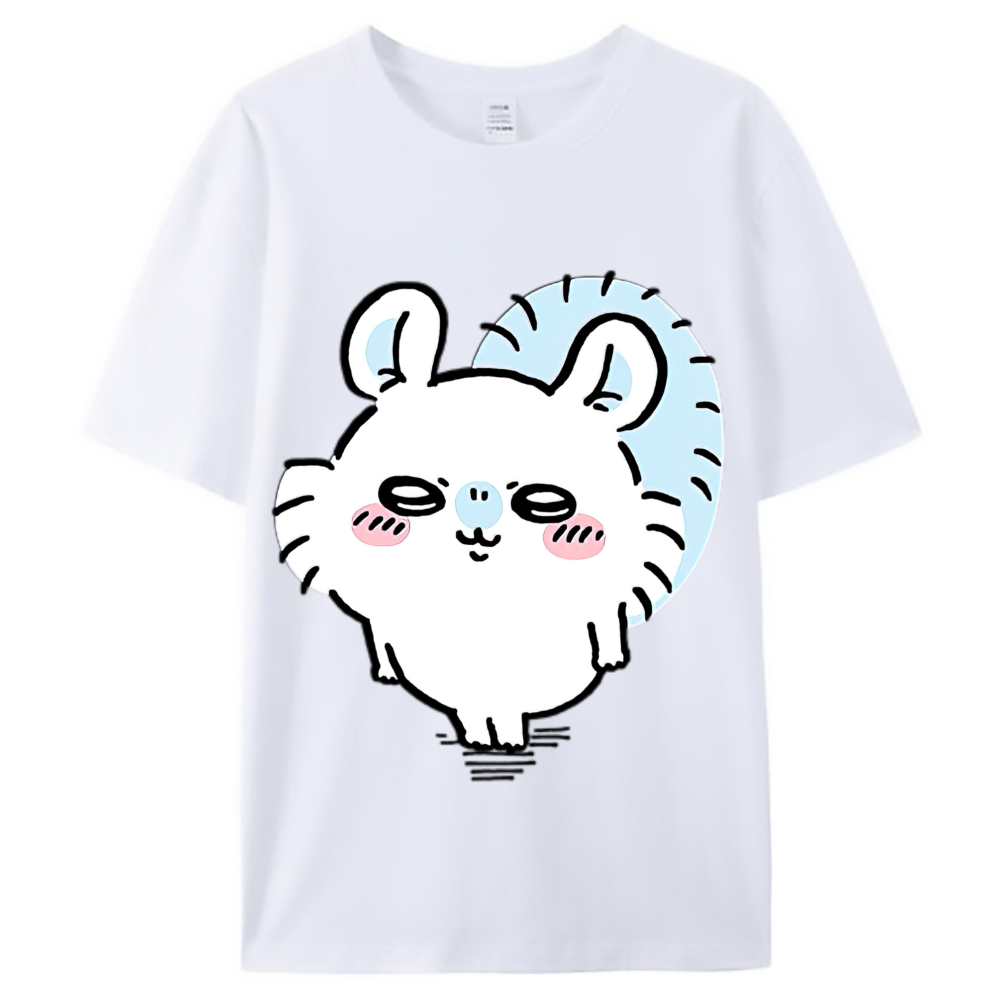 （画像用） ちいかわ モモンガ Chii-kawa Momonga レディースカジュアルプリントTシャツ（綿100％）