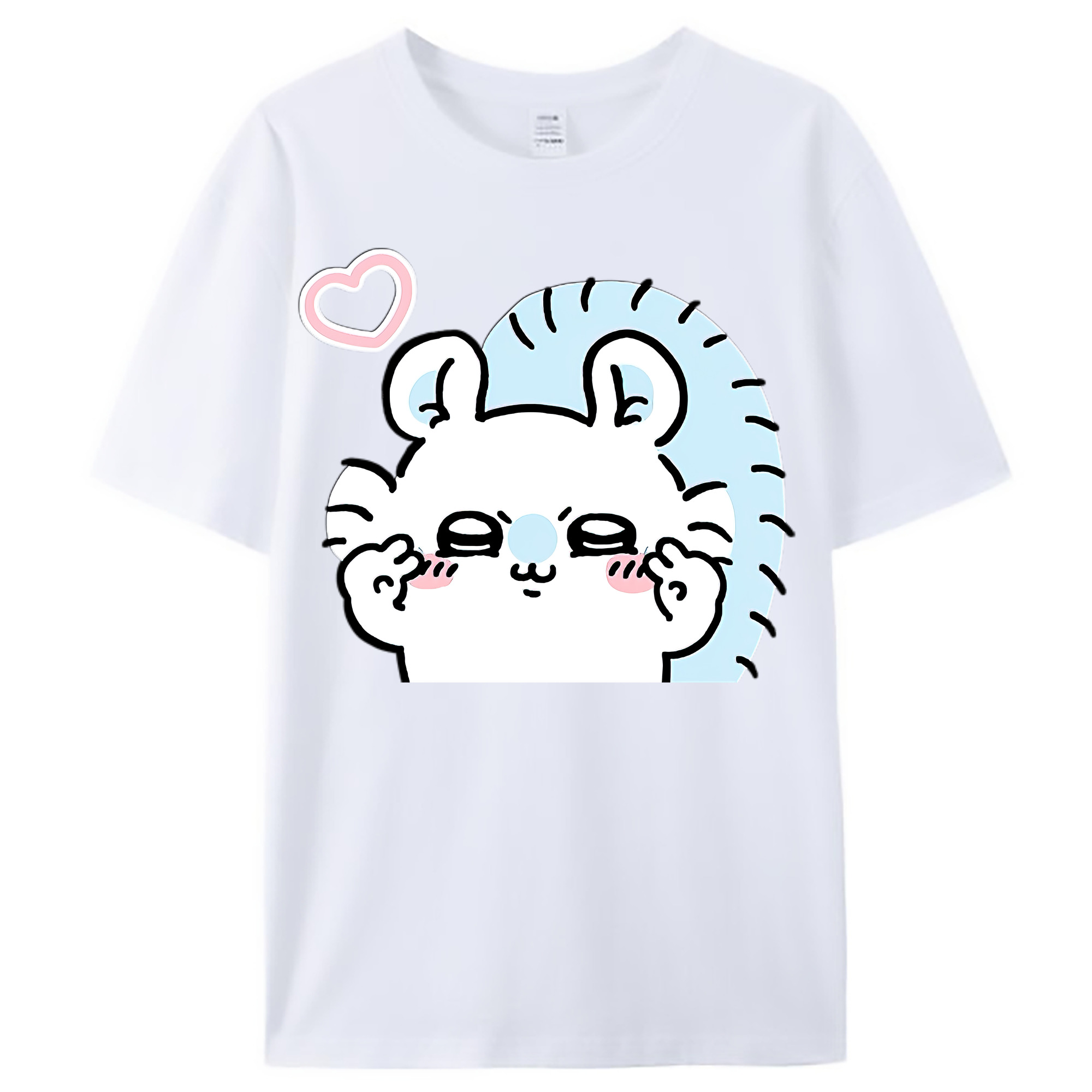 （画像用） ちいかわ モモンガ Chii-kawa Momonga レディースカジュアルプリントTシャツ（綿100％）