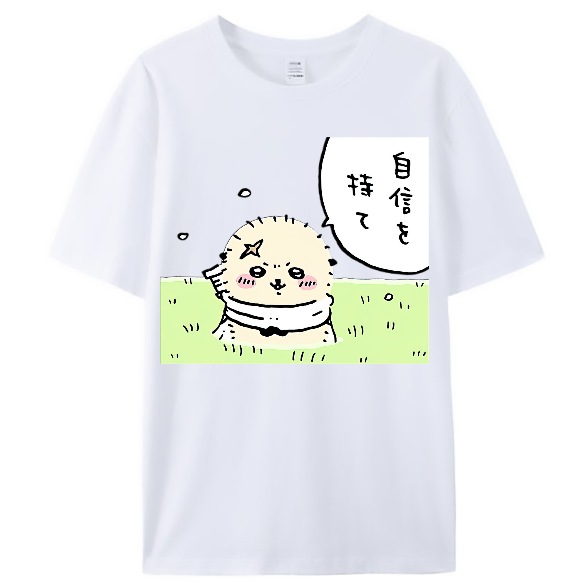 （画像用） ちいかわ ラッコ Chii-kawa Sea otter レディースカジュアルプリントTシャツ（綿100％）