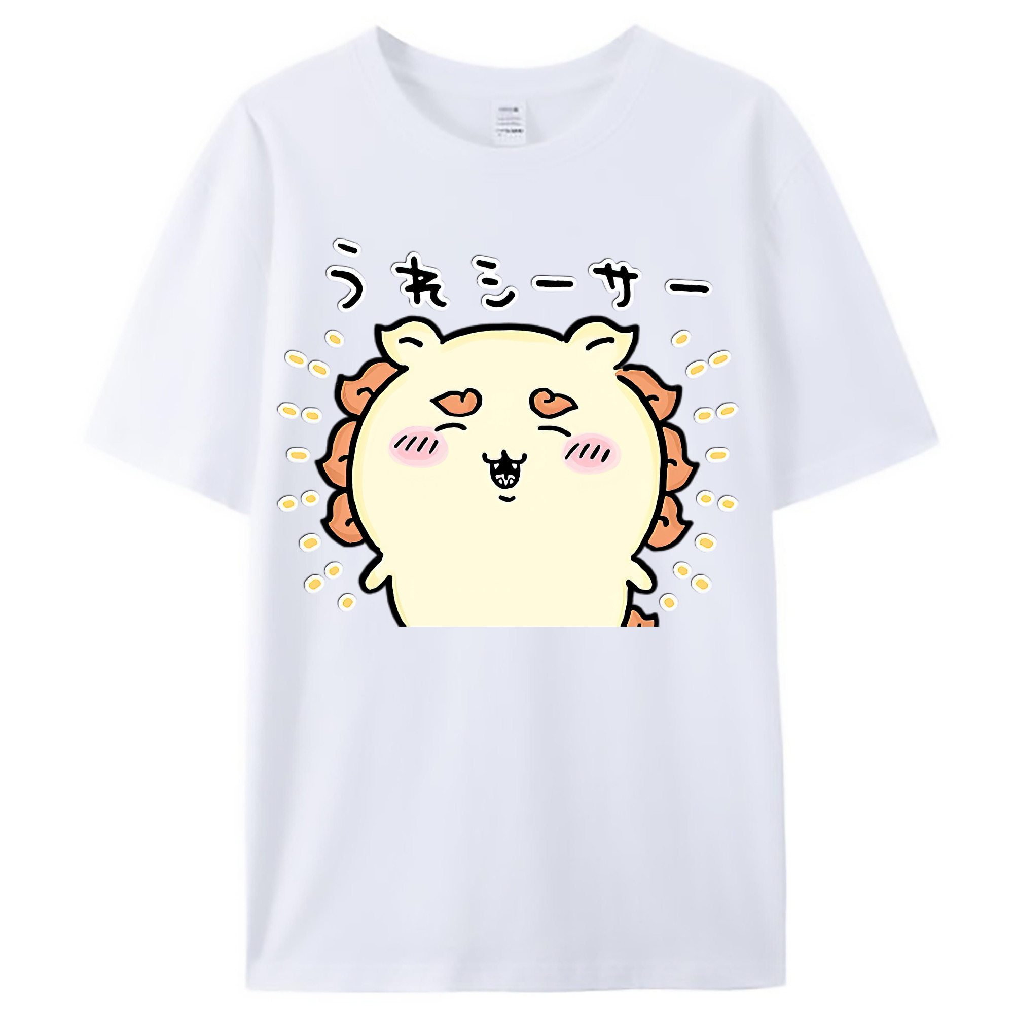 （画像用） ちいかわ シーサー Chii-kawa Shisa レディースカジュアルプリントTシャツ（綿100％）
