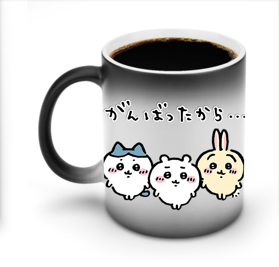 （画像用） ちいかわ ハチワレ Chii-kawa hachiware 温度変色マグカップ