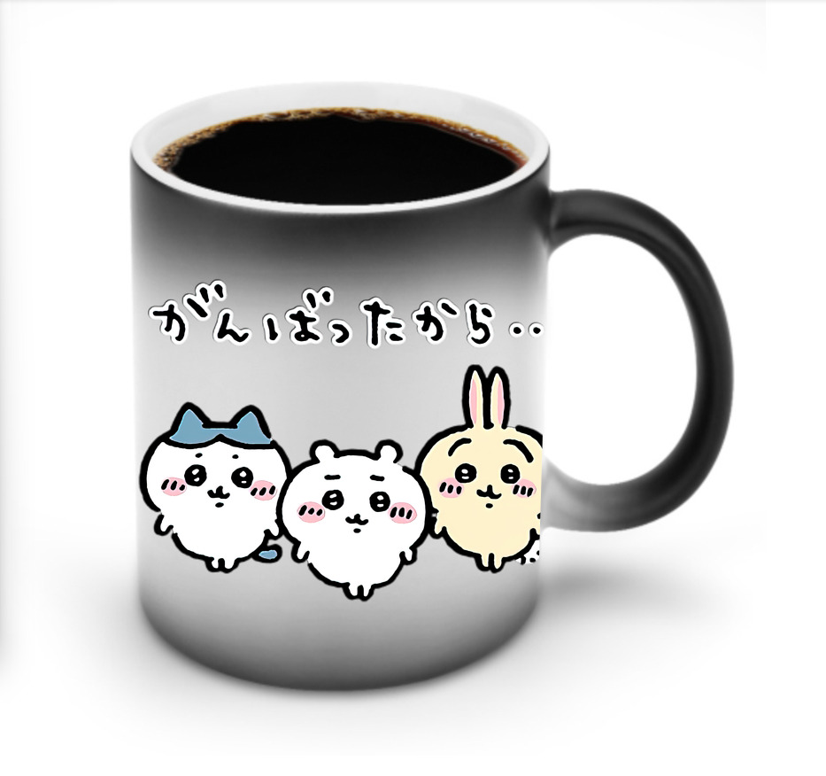 （画像用） ちいかわ ハチワレ Chii-kawa hachiware 温度変色マグカップ