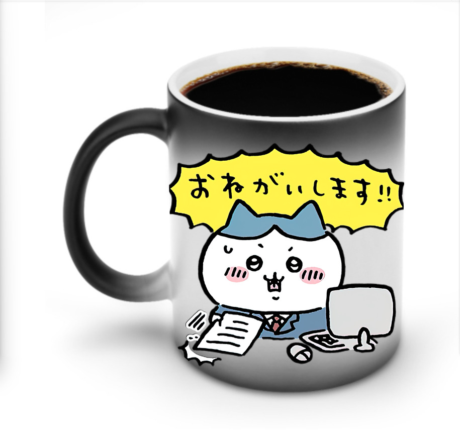 （画像用） ちいかわ ハチワレ Chii-kawa hachiware 温度変色マグカップ