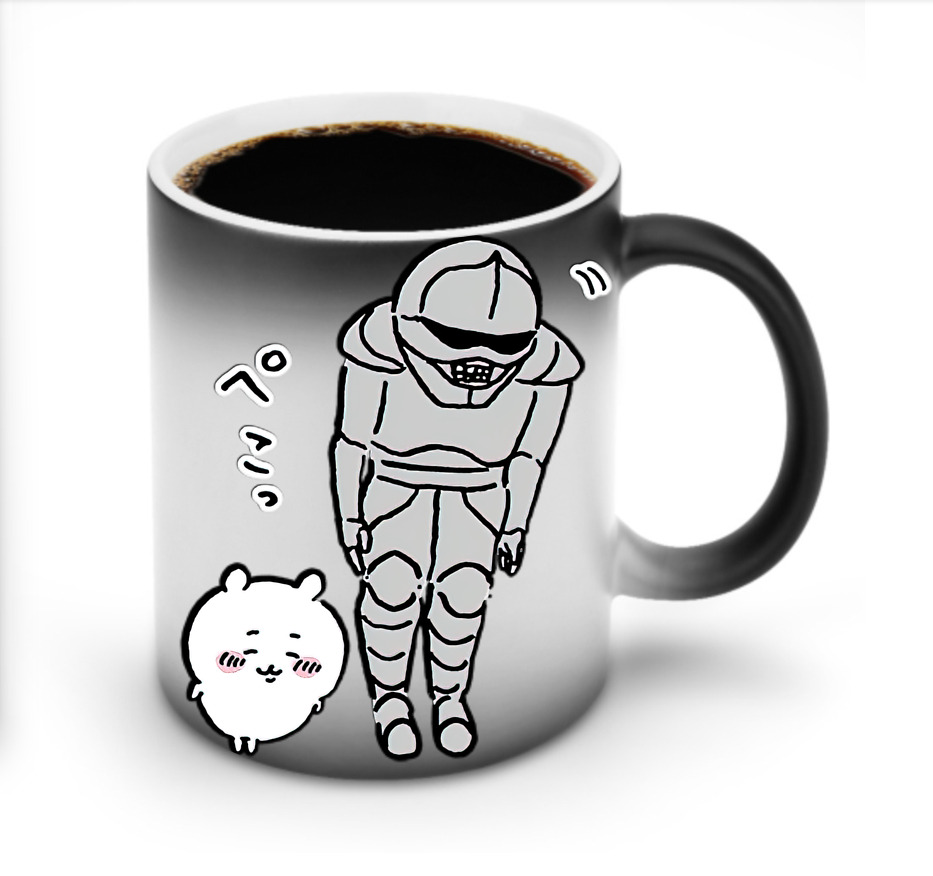（画像用） ちいかわ 労働の鎧さん Chii-kawa Mr. Armor of Labor 温度変色マグカップ