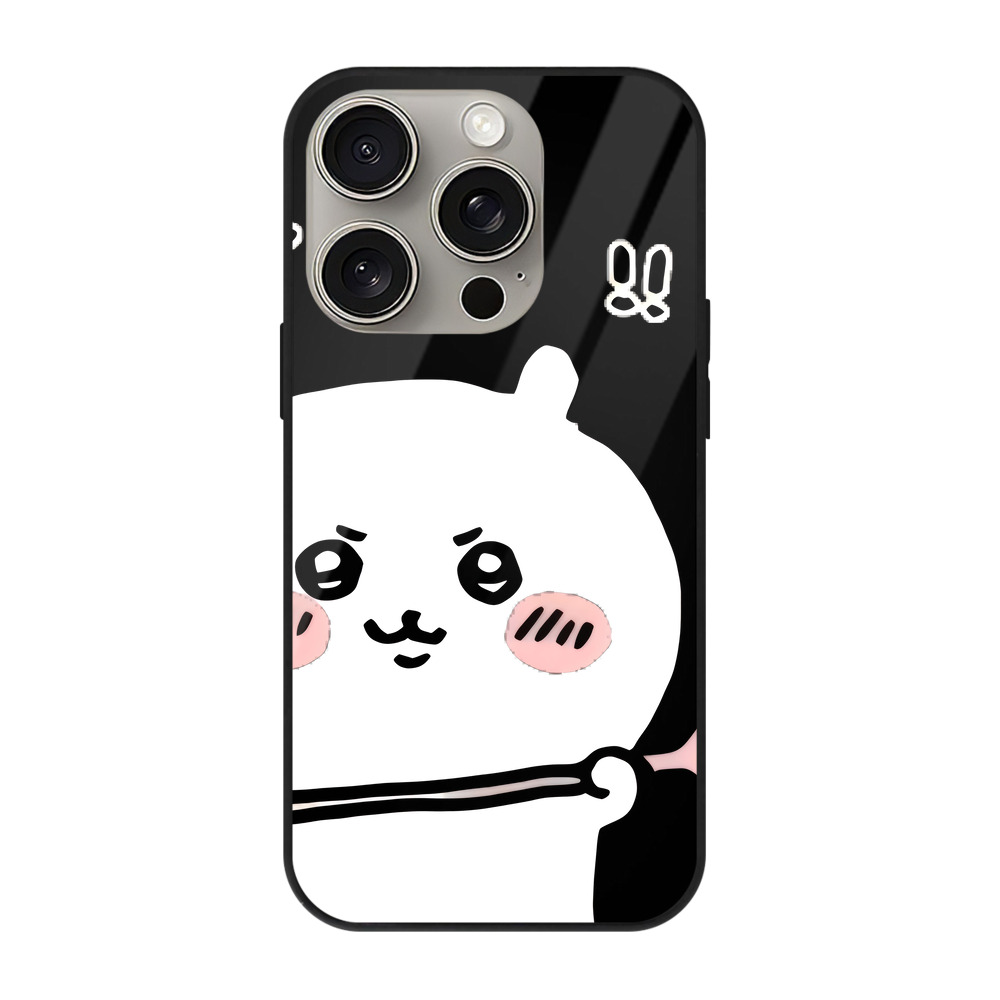 （画像用） ちいかわ ちいかわ Chii-kawa chiikawa 【iPhone15Pro対応】スマホケース 耐衝撃＆黄変防止 背面ガラス