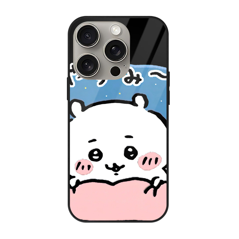 （画像用） ちいかわ ちいかわ Chii-kawa chiikawa 【iPhone15Pro対応】スマホケース 耐衝撃＆黄変防止 背面ガラス