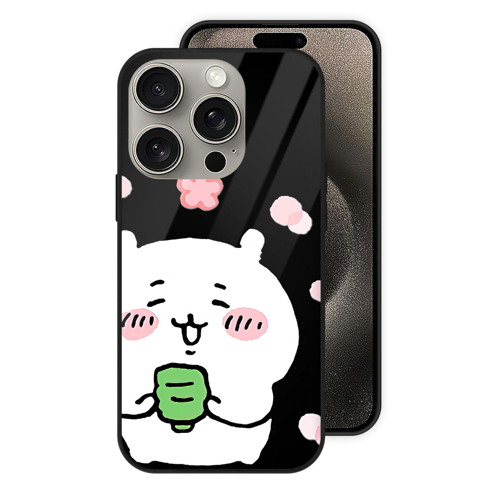 （画像用） ちいかわ ちいかわ Chii-kawa chiikawa 【iPhone15Pro対応】スマホケース 耐衝撃＆黄変防止 背面ガラス