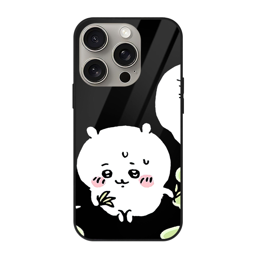 （画像用） ちいかわ ちいかわ Chii-kawa chiikawa 【iPhone15Pro対応】スマホケース 耐衝撃＆黄変防止 背面ガラス
