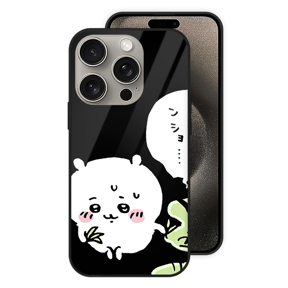 （画像用） ちいかわ ちいかわ Chii-kawa chiikawa 【iPhone15Pro対応】スマホケース 耐衝撃＆黄変防止 背面ガラス