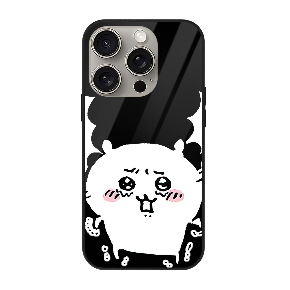 （画像用） ちいかわ ちいかわ Chii-kawa chiikawa 【iPhone15Pro対応】スマホケース 耐衝撃＆黄変防止 背面ガラス