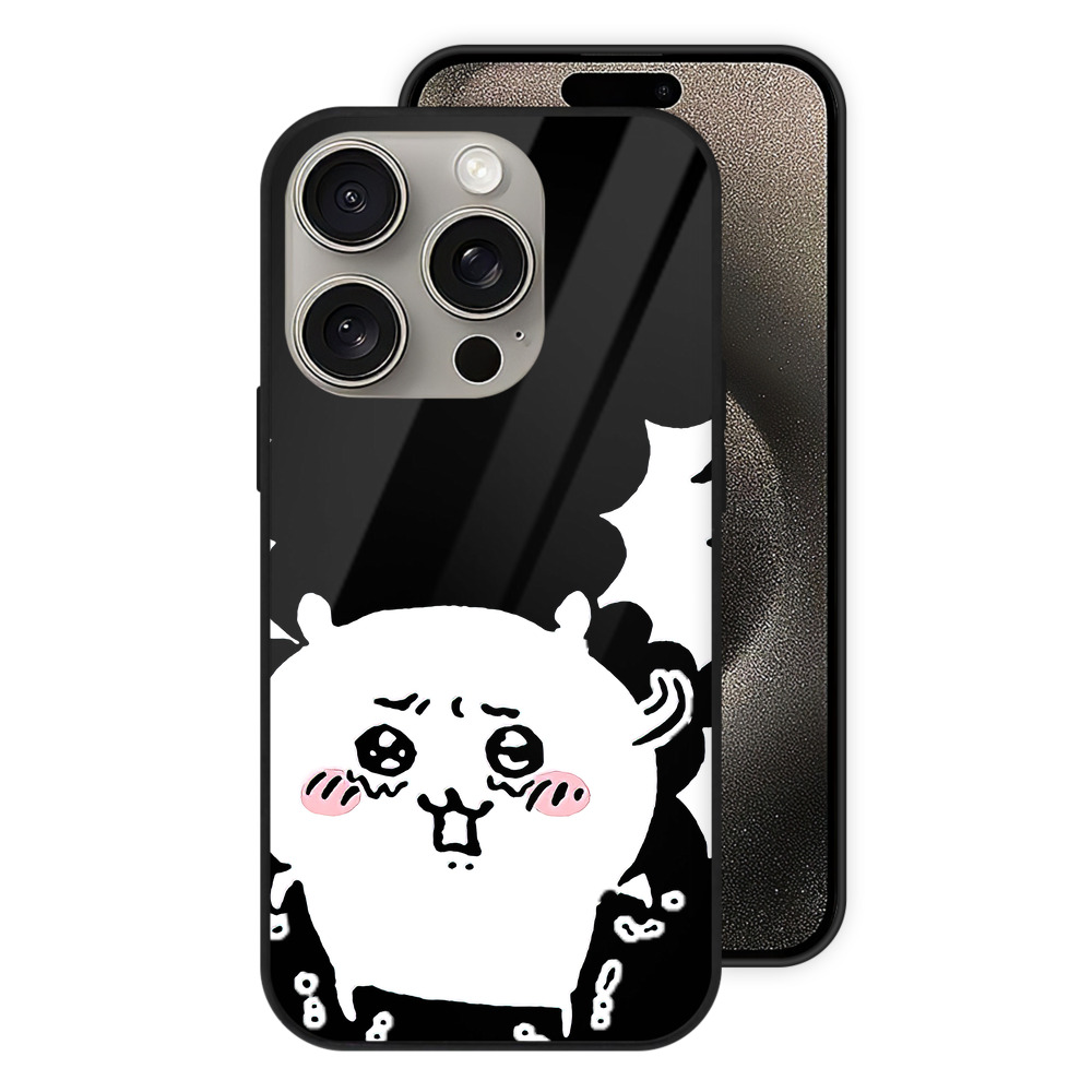 （画像用） ちいかわ ちいかわ Chii-kawa chiikawa 【iPhone15Pro対応】スマホケース 耐衝撃＆黄変防止 背面ガラス