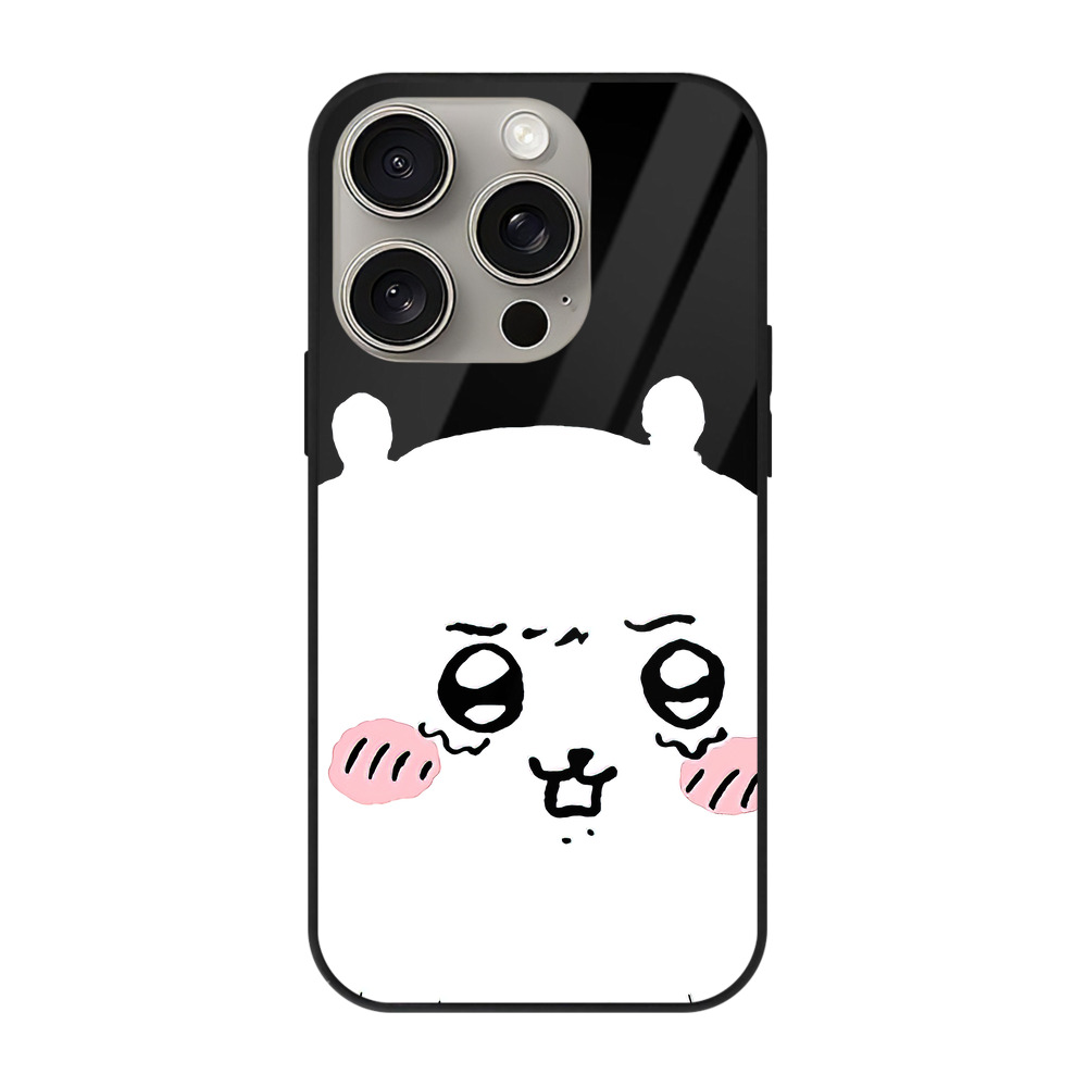 （画像用） ちいかわ ちいかわ Chii-kawa chiikawa 【iPhone15Pro対応】スマホケース 耐衝撃＆黄変防止 背面ガラス